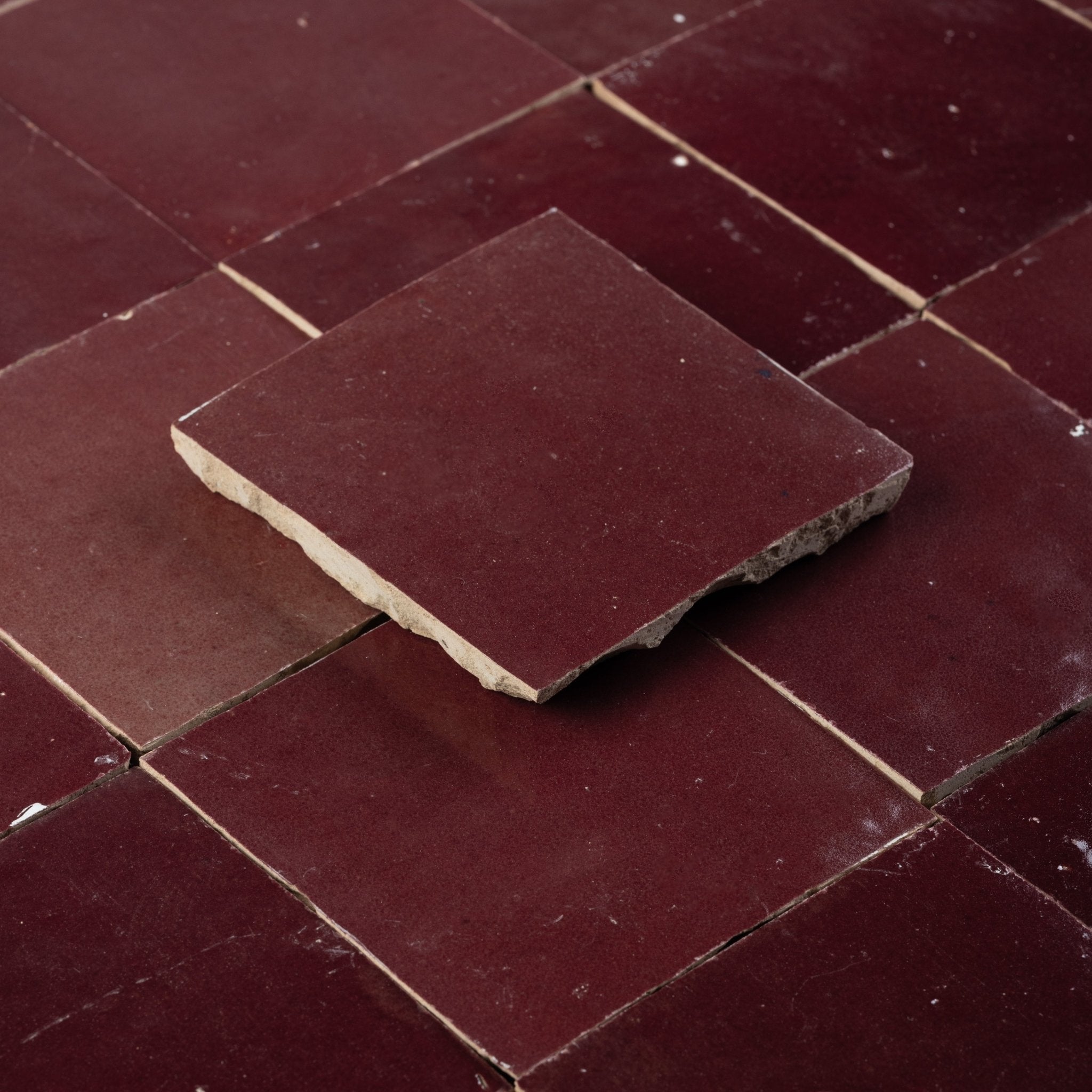 Red Zellige Tile 4x4 - Cemento Collection