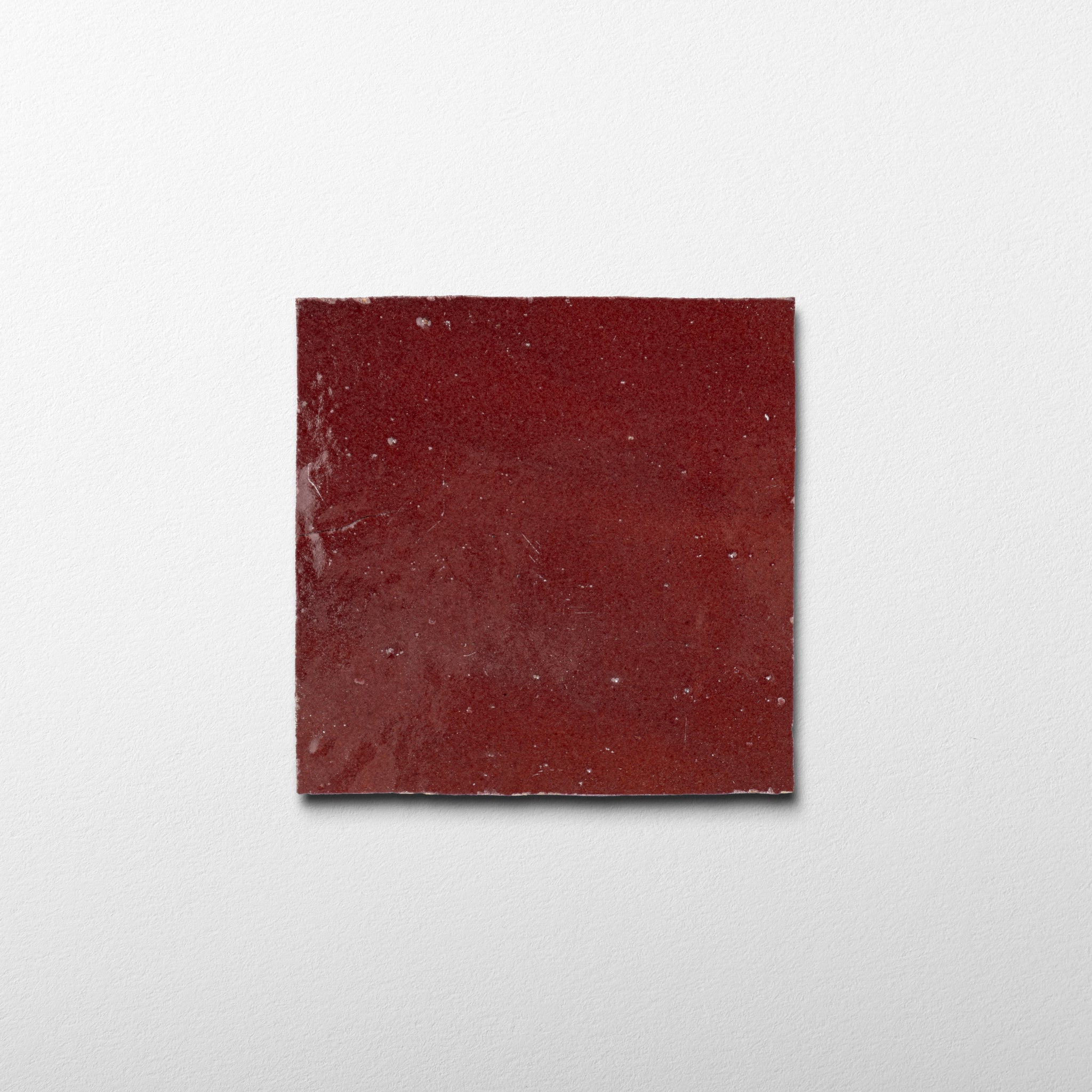 cocoさま♡レッド Handmade Moroccan Zellige 4x4 Cabernet Red Terracotta Tile