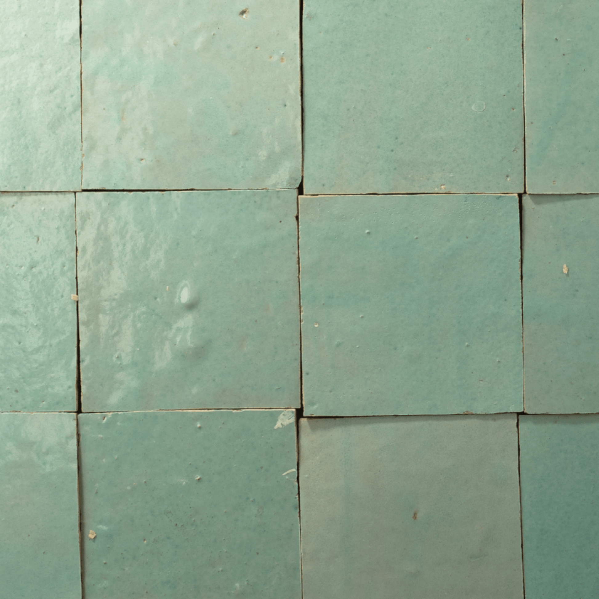 Handmade Moroccan Zellige 4x4 Caribbean Green Terracotta Tile - Cemento Collection