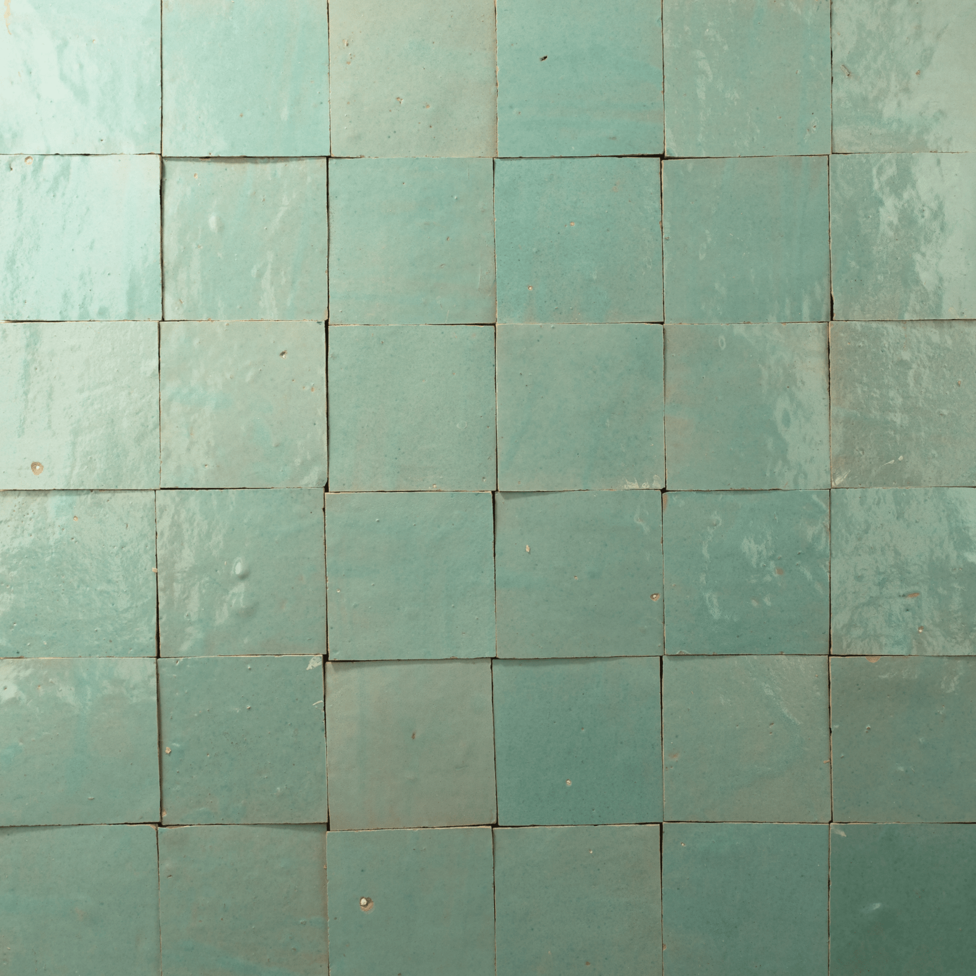 Handmade Moroccan Zellige 4x4 Caribbean Green Terracotta Tile - Cemento Collection