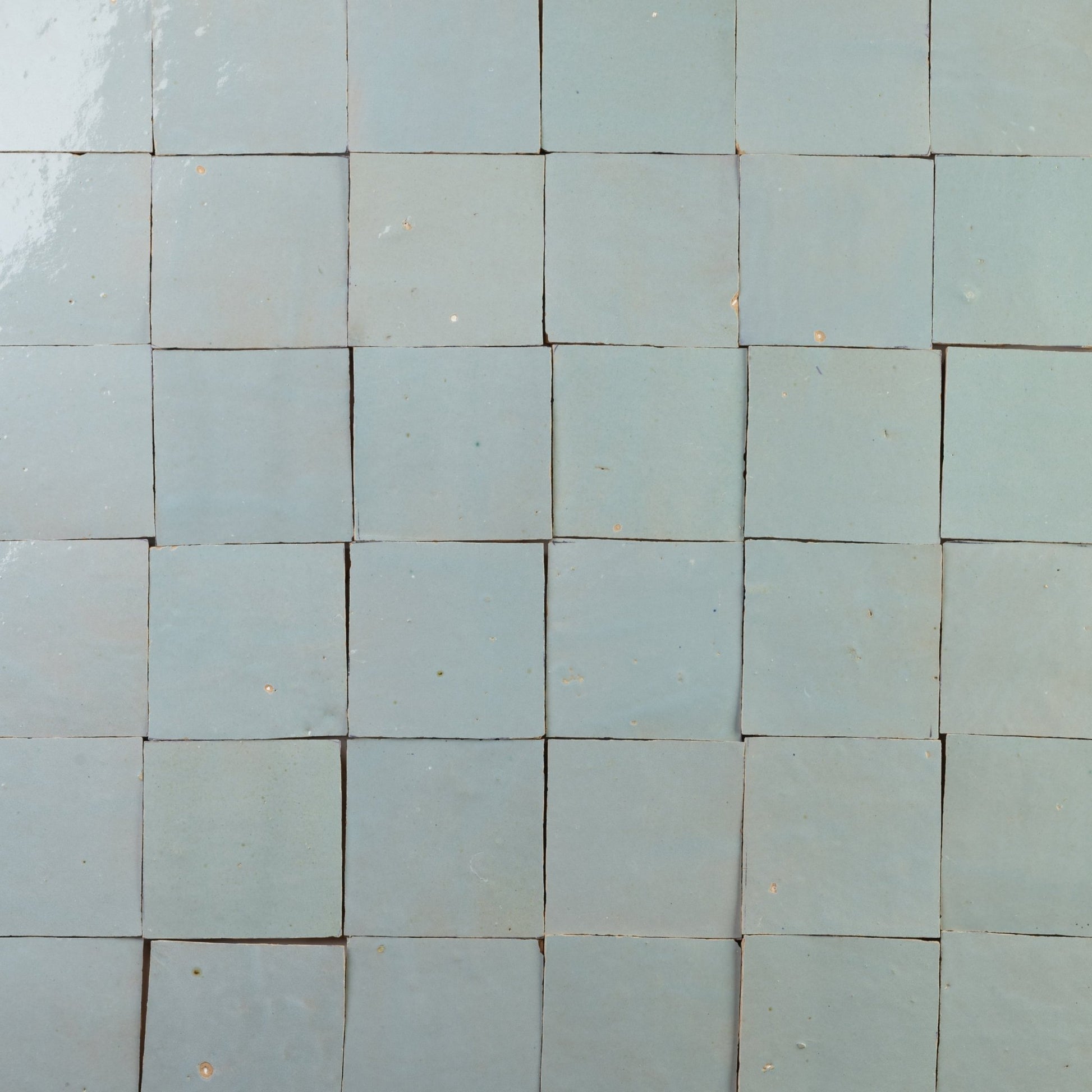 Handmade Moroccan Zellige 4x4 Celery Green Terra cotta Tile - Cemento Collection