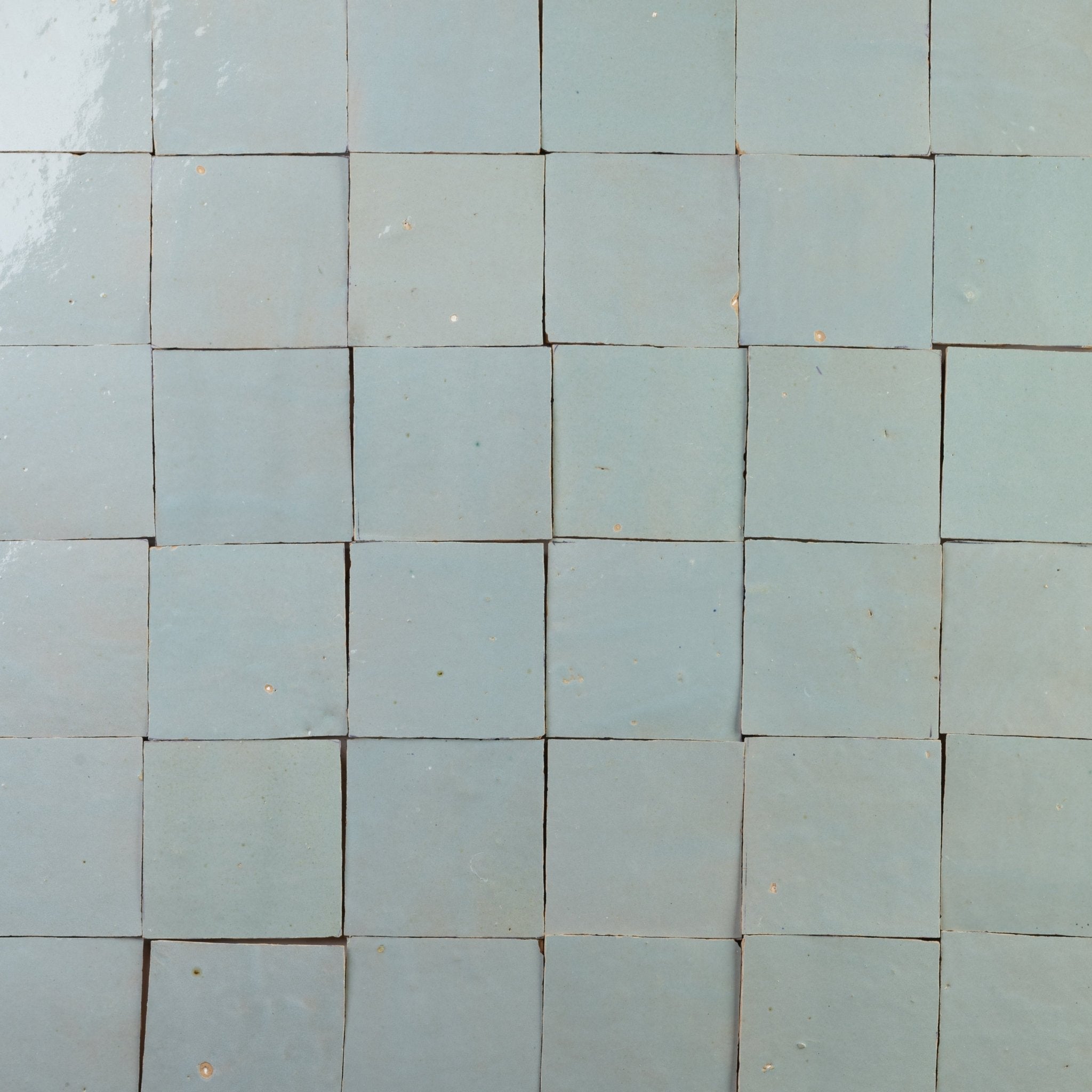 Handmade Moroccan Zellige 4x4 Celery Green Terra cotta Tile - Cemento Collection