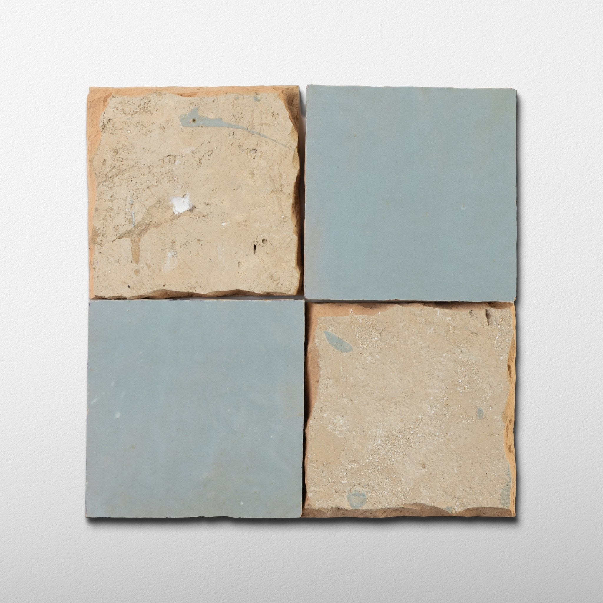 Handmade Moroccan Zellige 4x4 Celery Green Terra cotta Tile - Cemento Collection