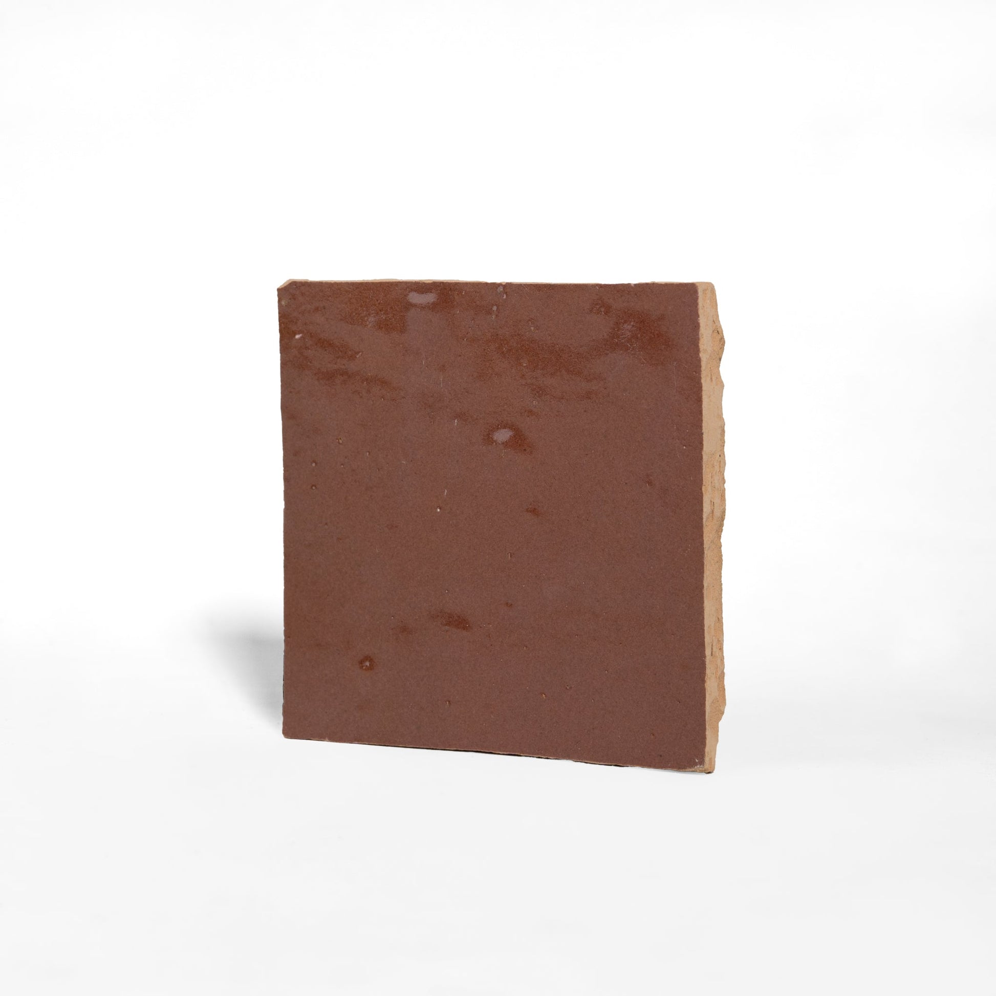Handmade Moroccan Zellige 4x4 Chestnut Red Terracotta Tile - Cemento Collection