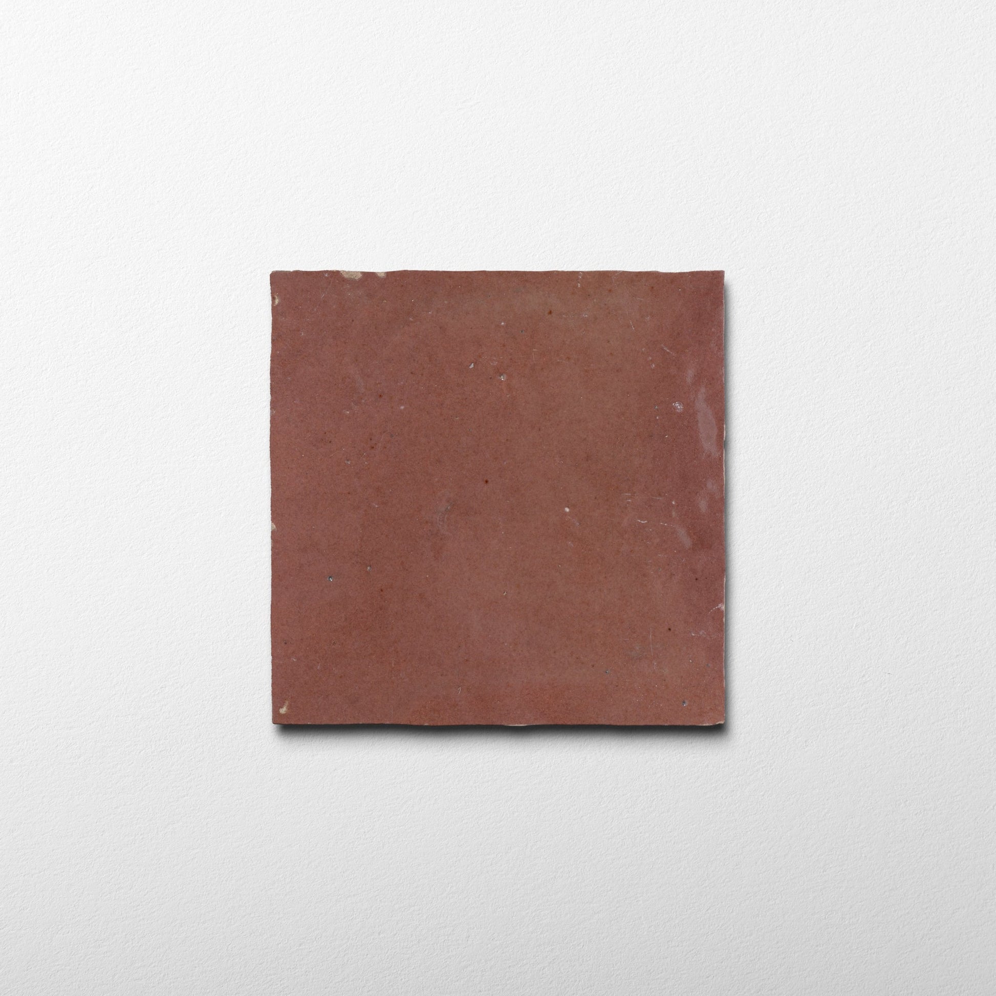 Handmade Moroccan Zellige 4x4 Chestnut Red Terracotta Tile - Cemento Collection