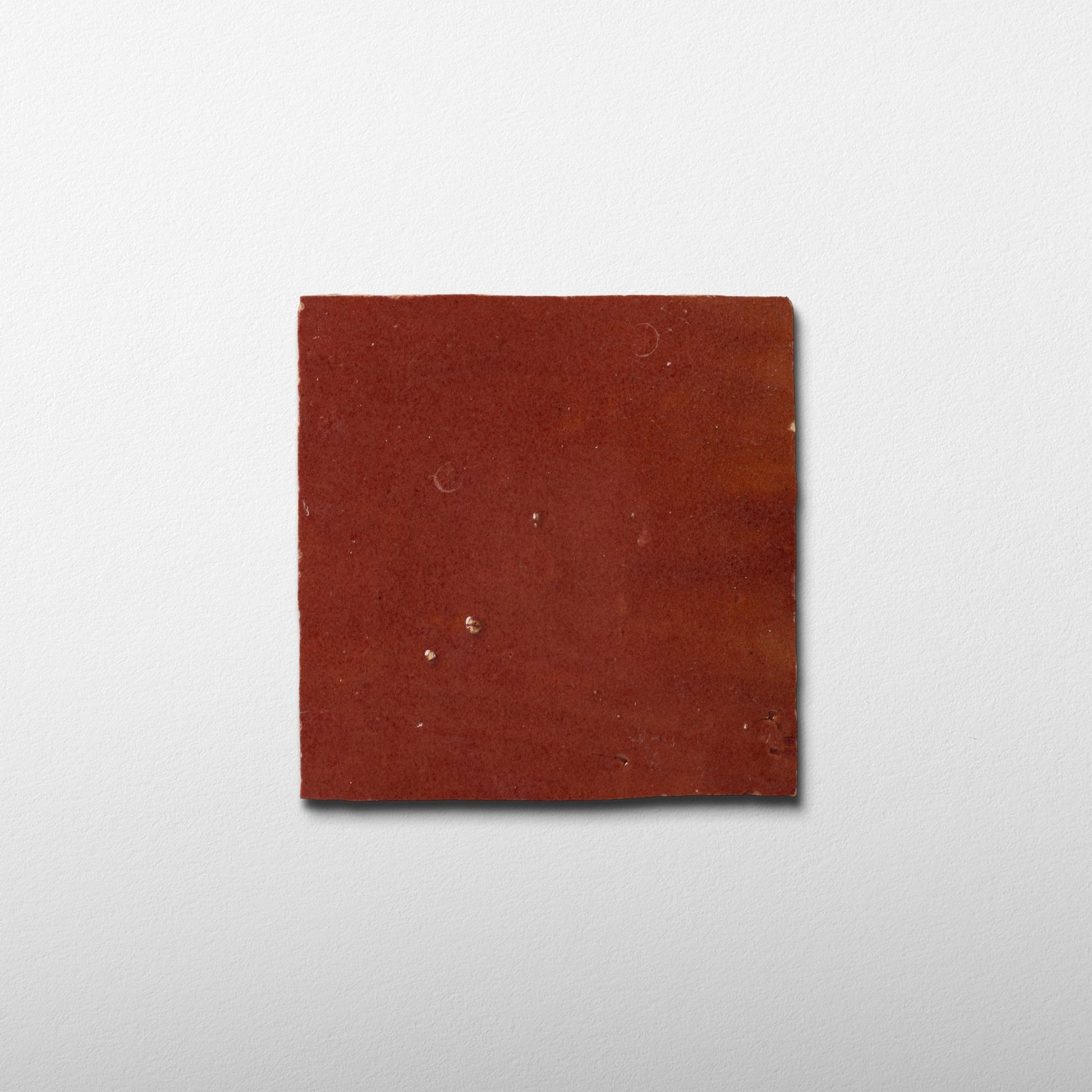 Handmade Moroccan Zellige 4x4 Chestnut Red Terracotta Tile - Cemento Collection