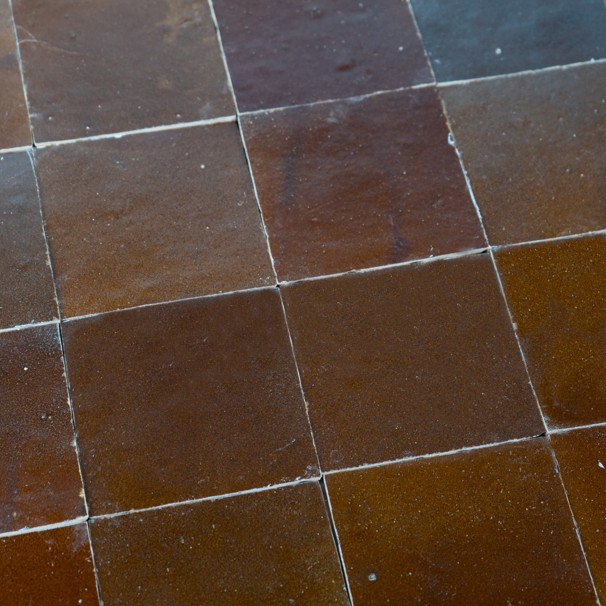 Handmade Moroccan Zellige 4x4 Chocolate Brown Terracotta Tile