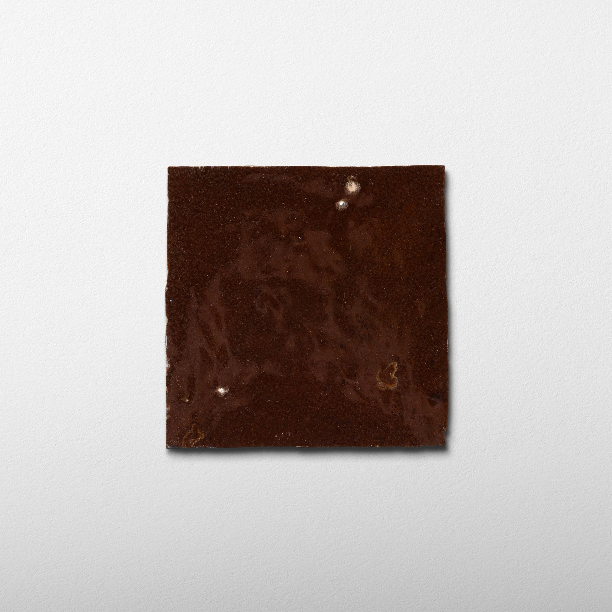 Handmade Moroccan Zellige 4x4 Chocolate Brown Terracotta Tile - Cemento Collection