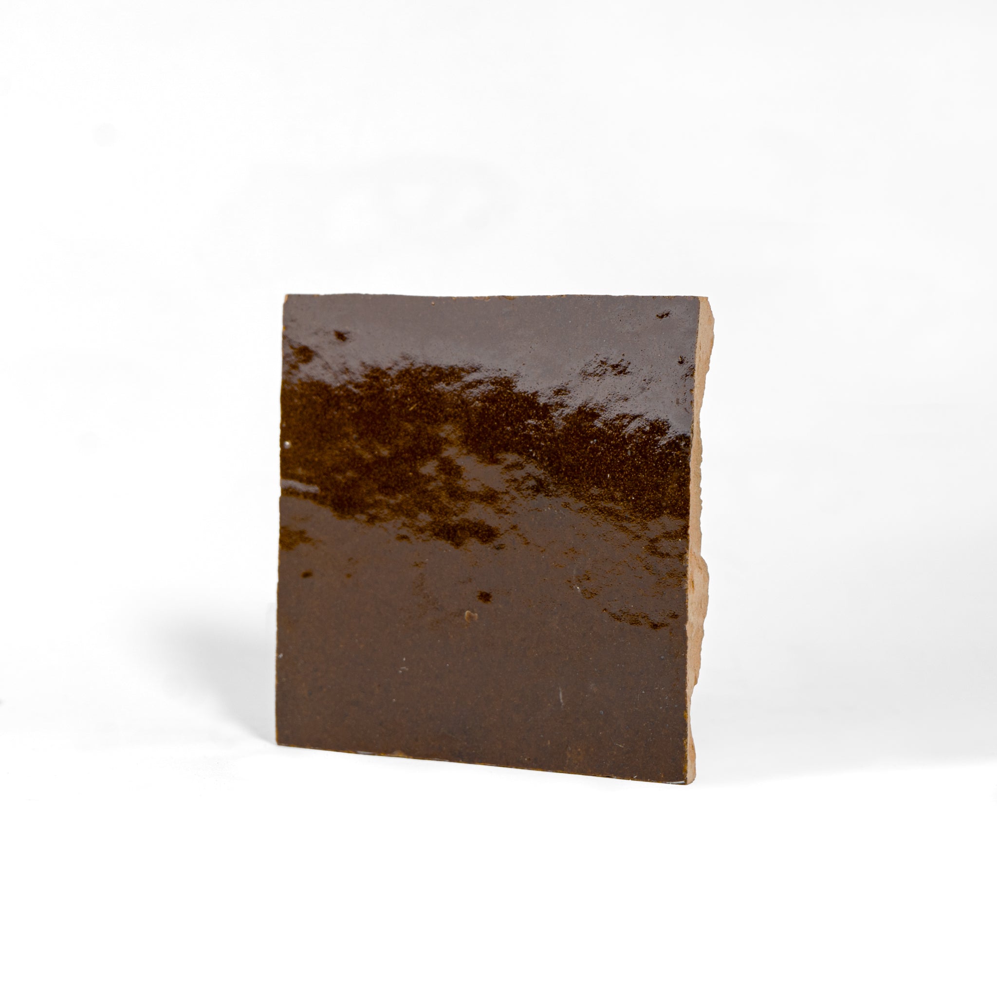 Handmade Moroccan Zellige 4x4 Chocolate Brown Terracotta Tile