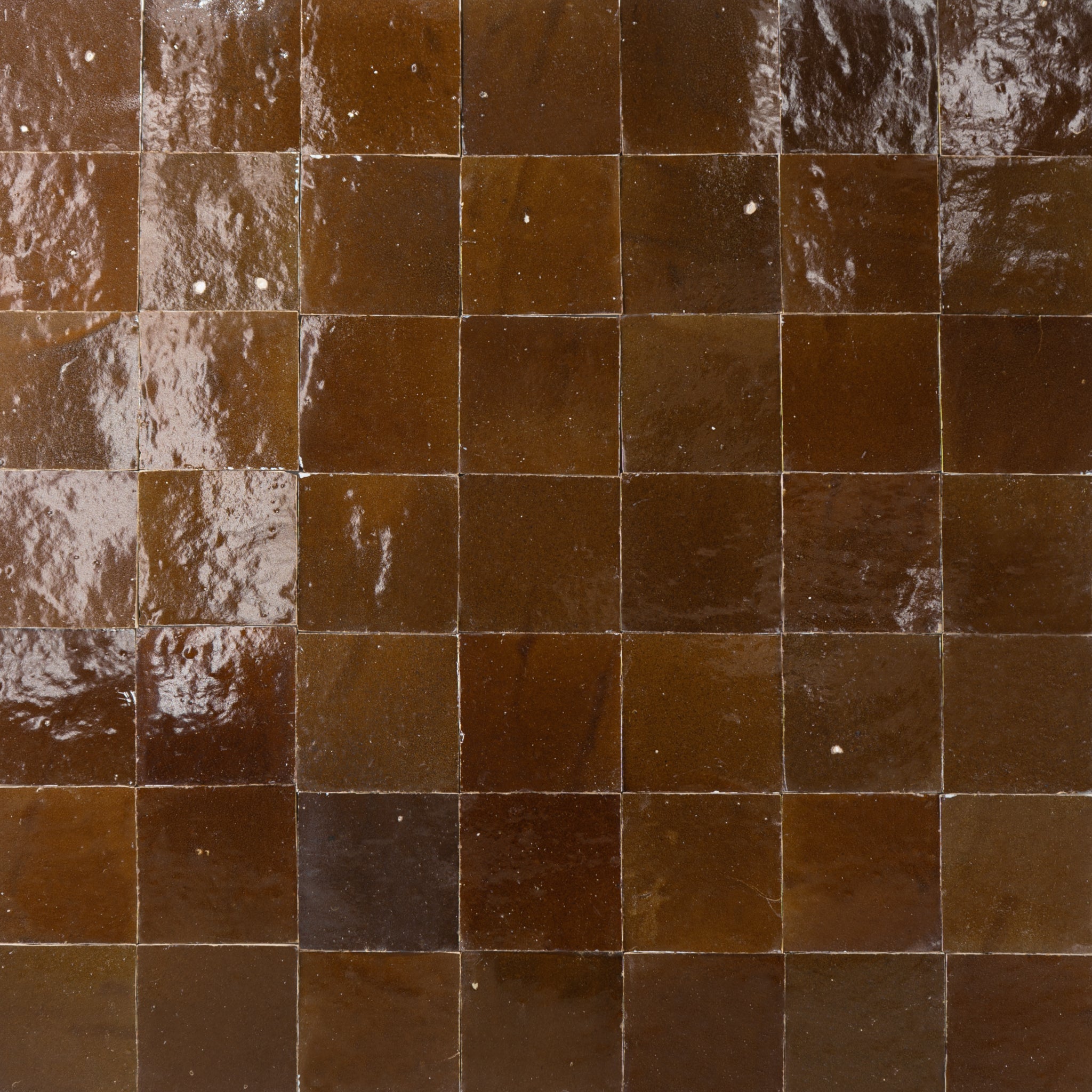 Handmade Moroccan Zellige 4x4 Chocolate Brown Terracotta Tile