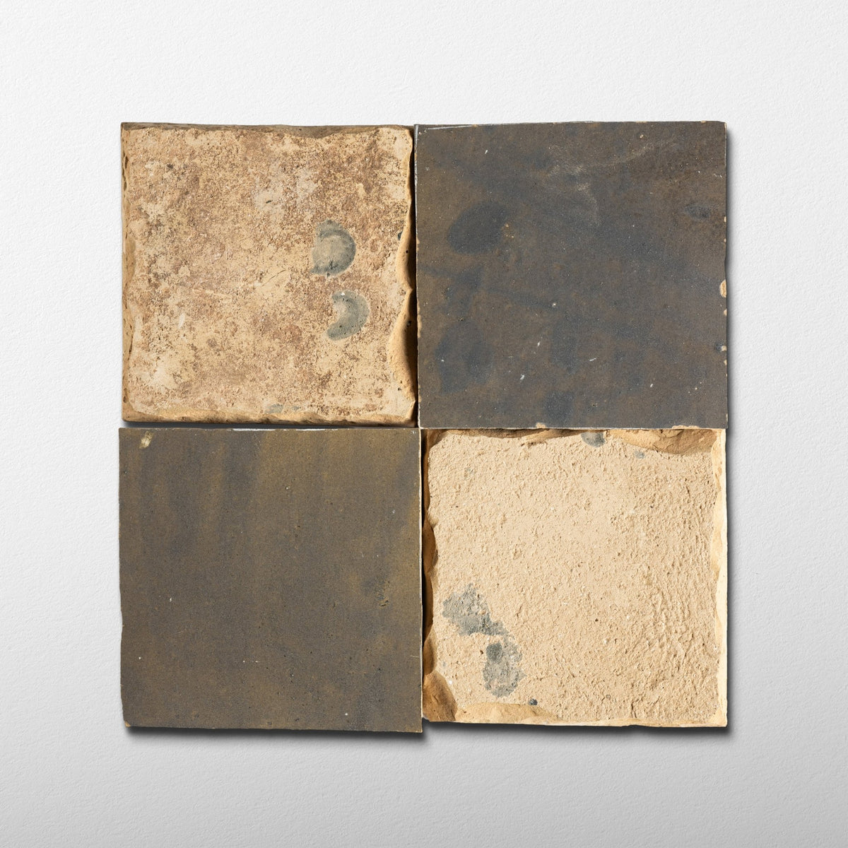 Handmade Moroccan Zellige 4x4 Cinder Grey Terracotta Tile - Cemento Collection