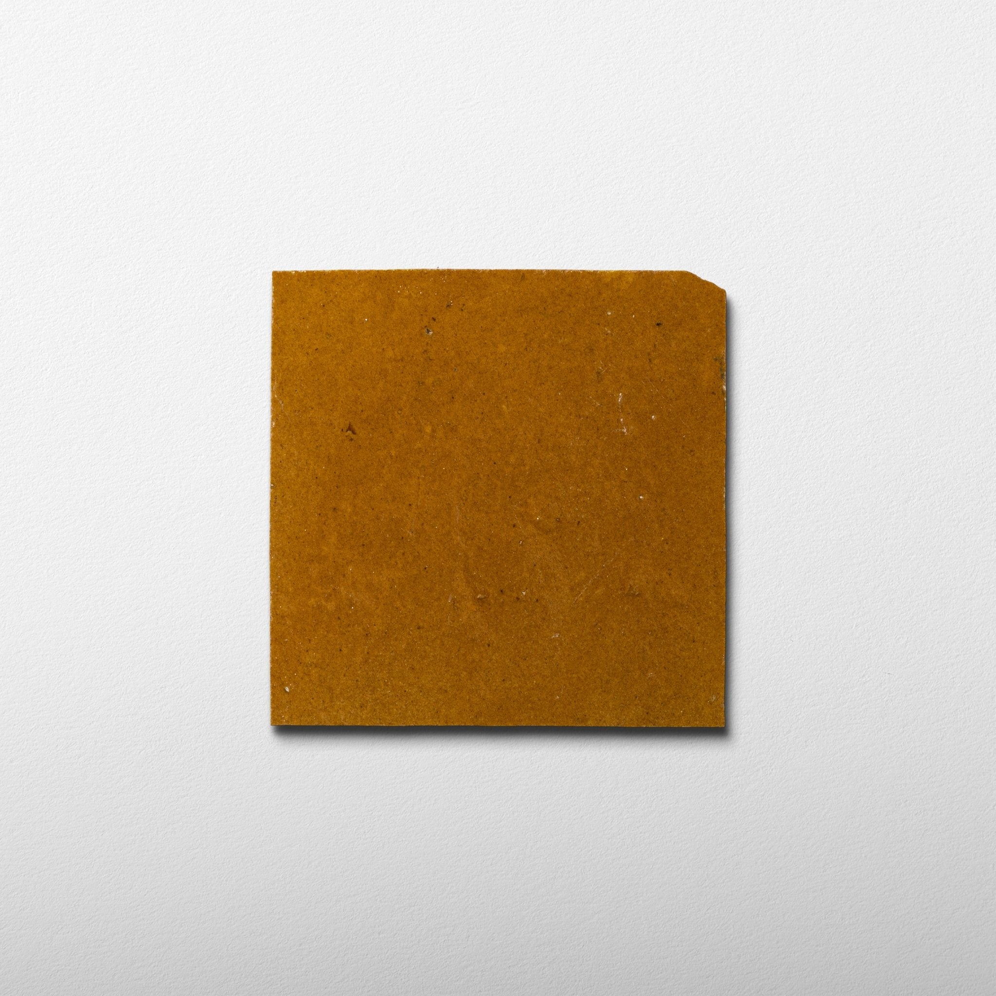 Handmade Moroccan Zellige 4x4 Cognac Brown Terracotta Tile - Cemento Collection