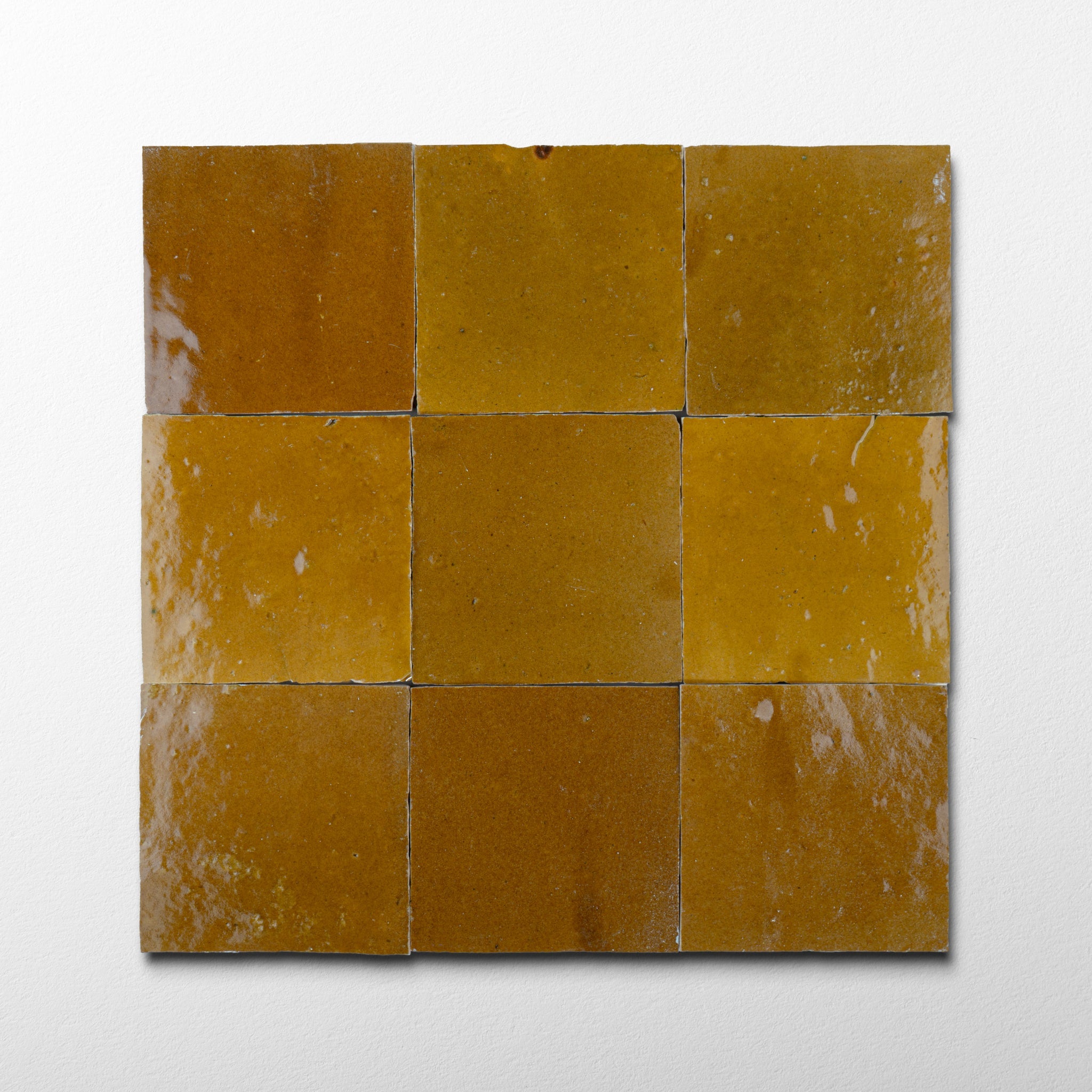 Handmade Moroccan Zellige 4x4 Cognac Brown Terracotta Tile - Cemento Collection