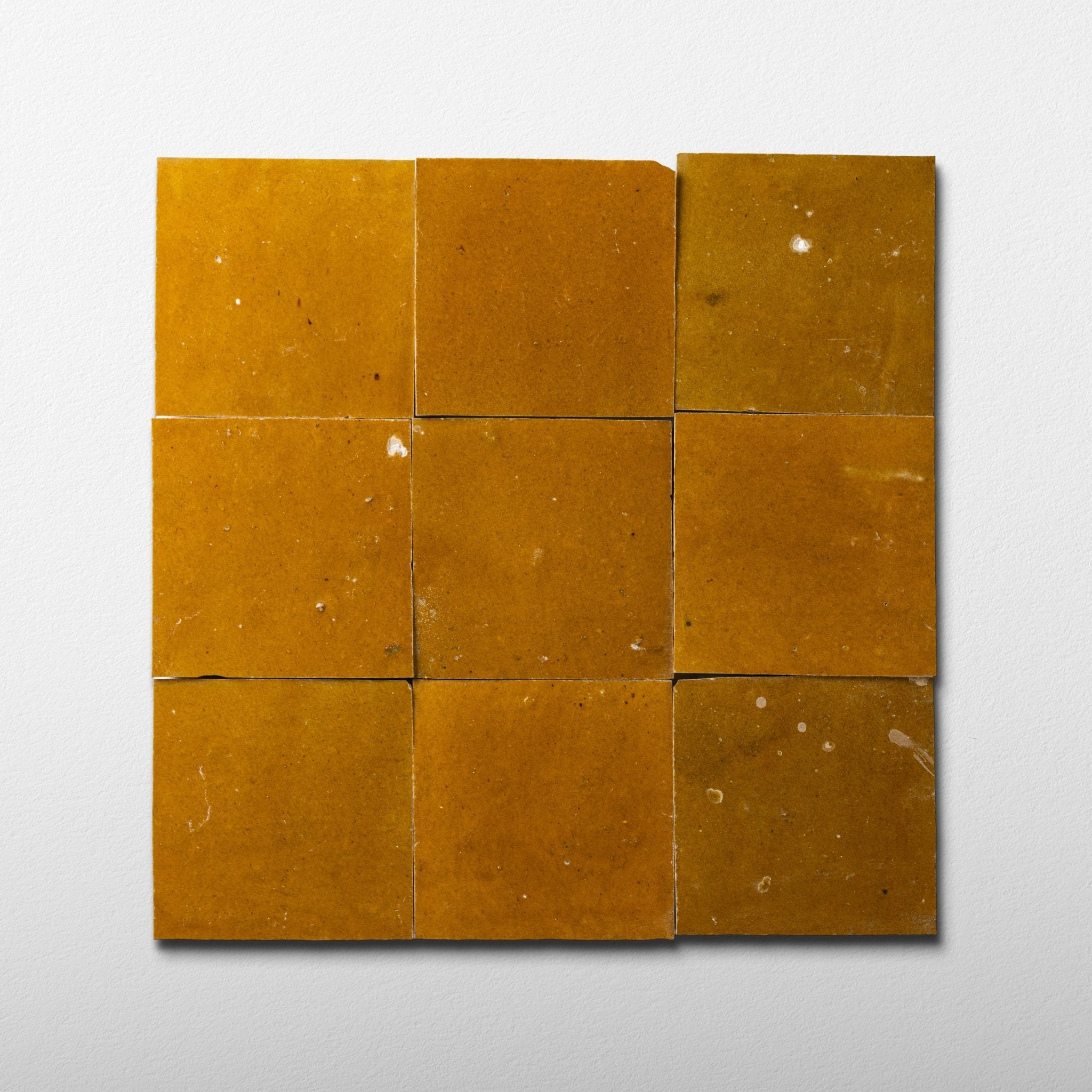 Handmade Moroccan Zellige 4x4 Cognac Brown Terracotta Tile - Cemento Collection