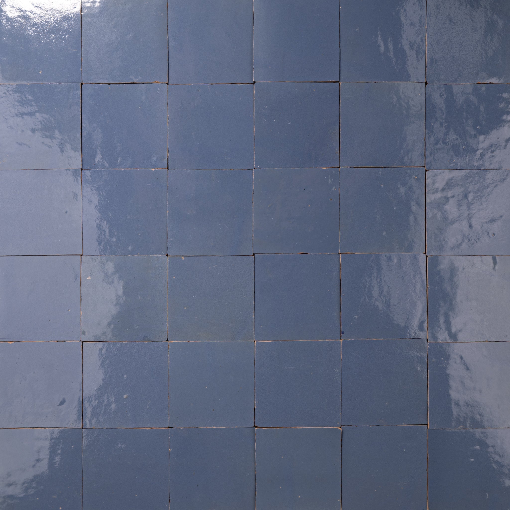 Handmade Moroccan Zellige 4x4 Cornflower Blue Terracotta Tile - Cemento Collection