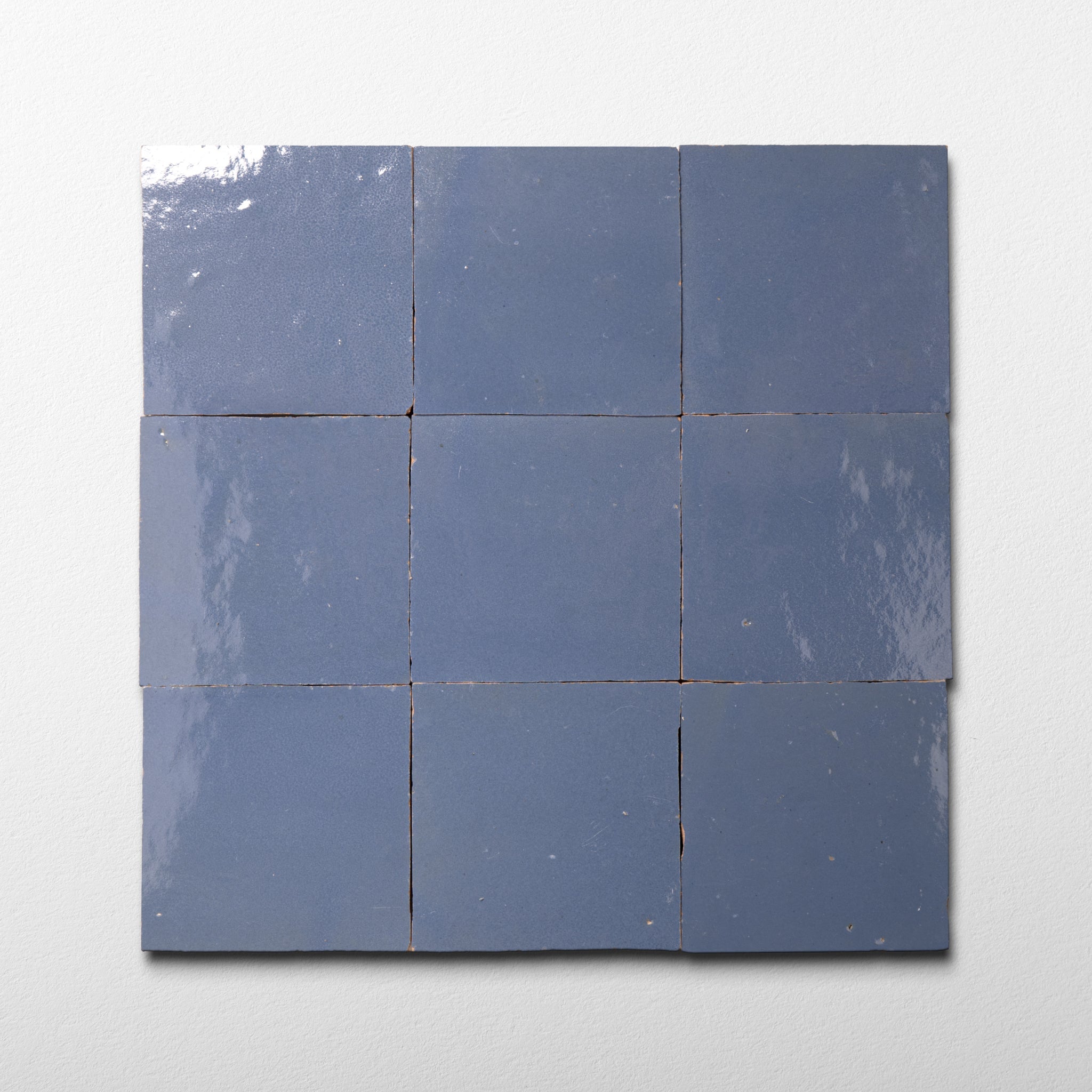 Handmade Moroccan Zellige 4x4 Cornflower Blue Terracotta Tile - Cemento Collection