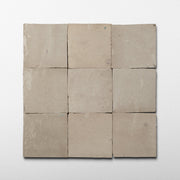 Handmade Moroccan Zellige 4x4 Ecru White Terracotta Tile - Cemento Collection