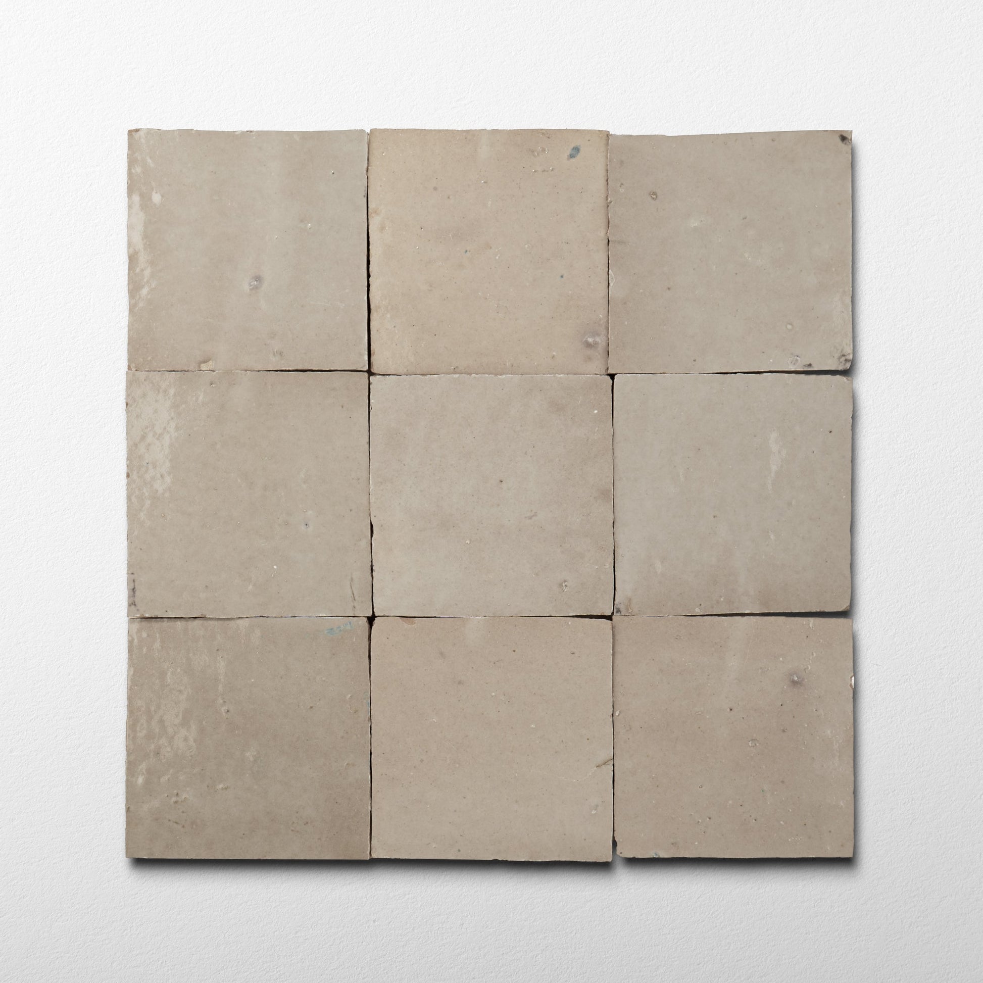 Handmade Moroccan Zellige 4x4 Ecru White Terracotta Tile - Cemento Collection