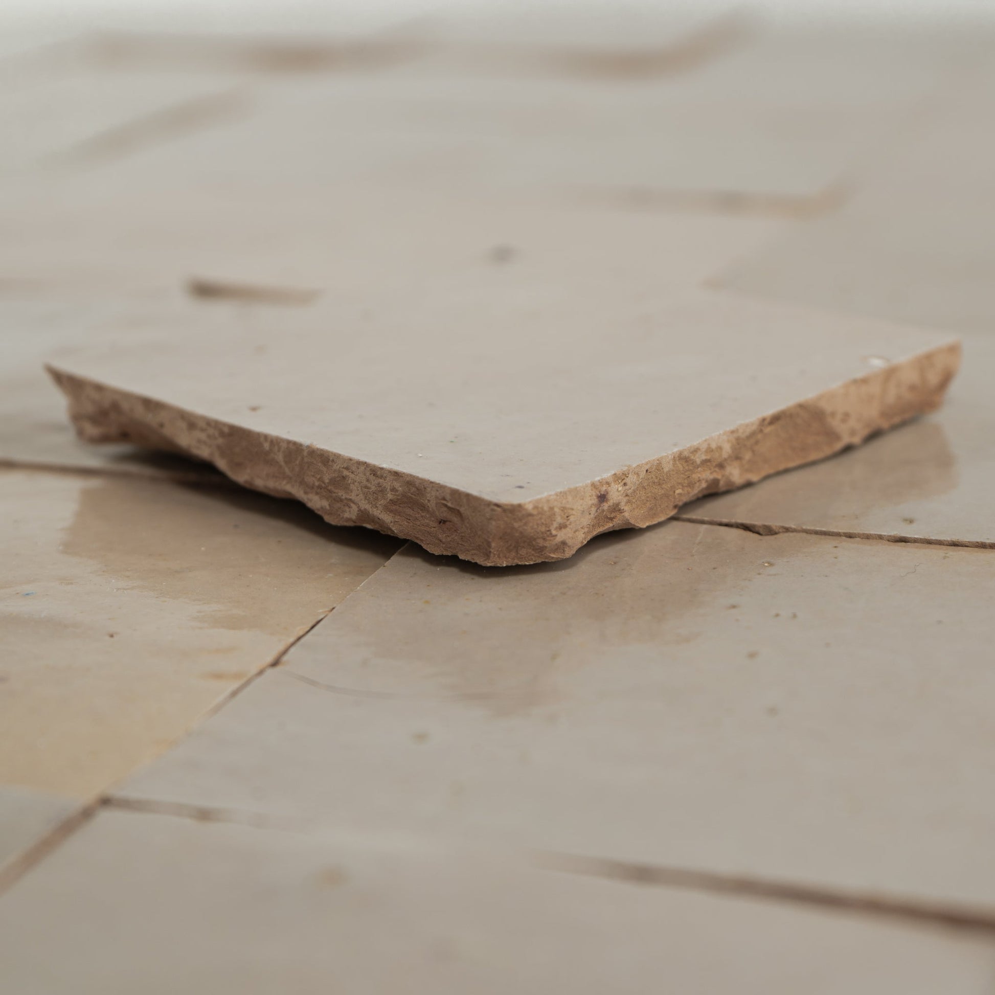 Handmade Moroccan Zellige 4x4 Ecru White Terracotta Tile - Cemento Collection