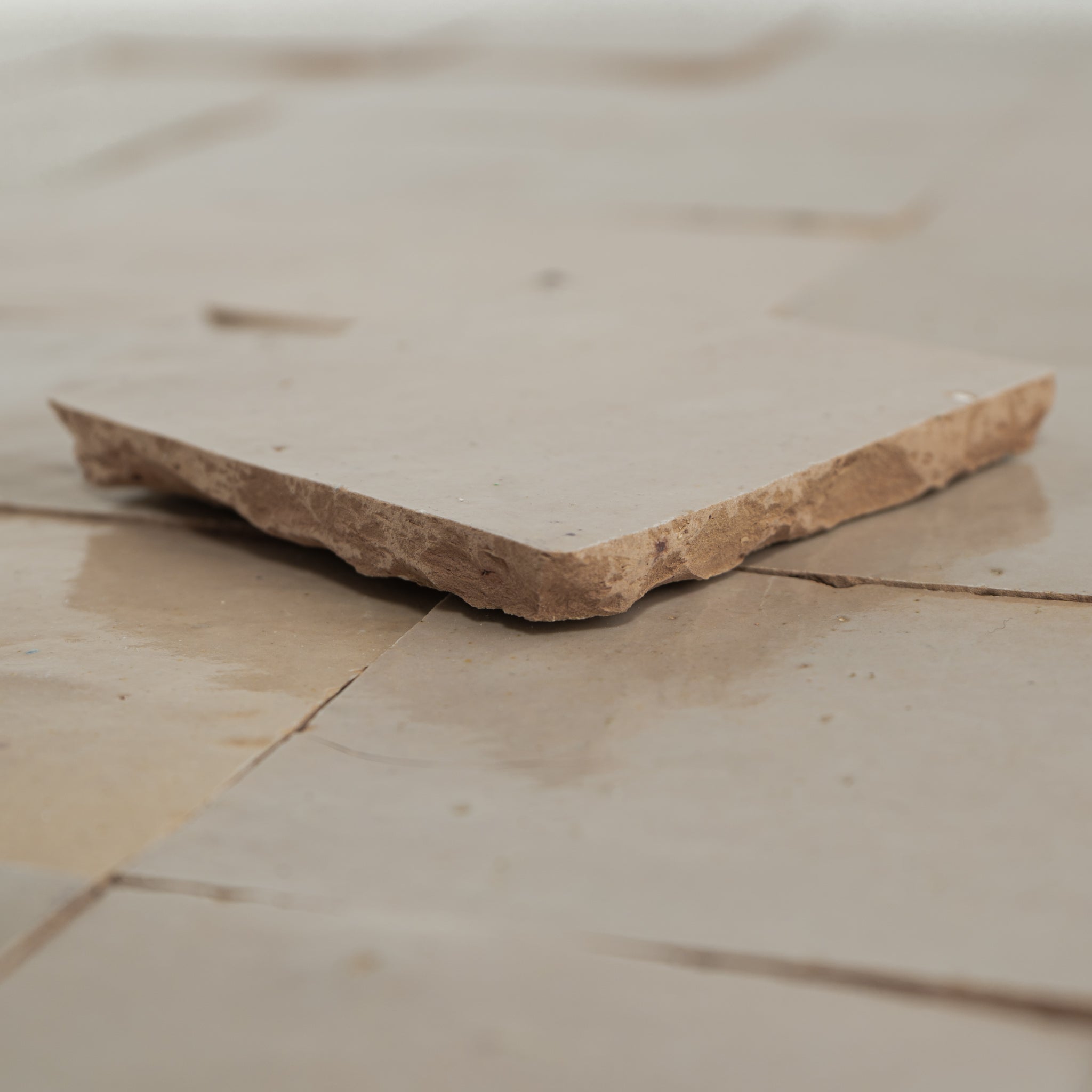 Handmade Moroccan Zellige 4x4 Ecru White Terracotta Tile - Cemento Collection