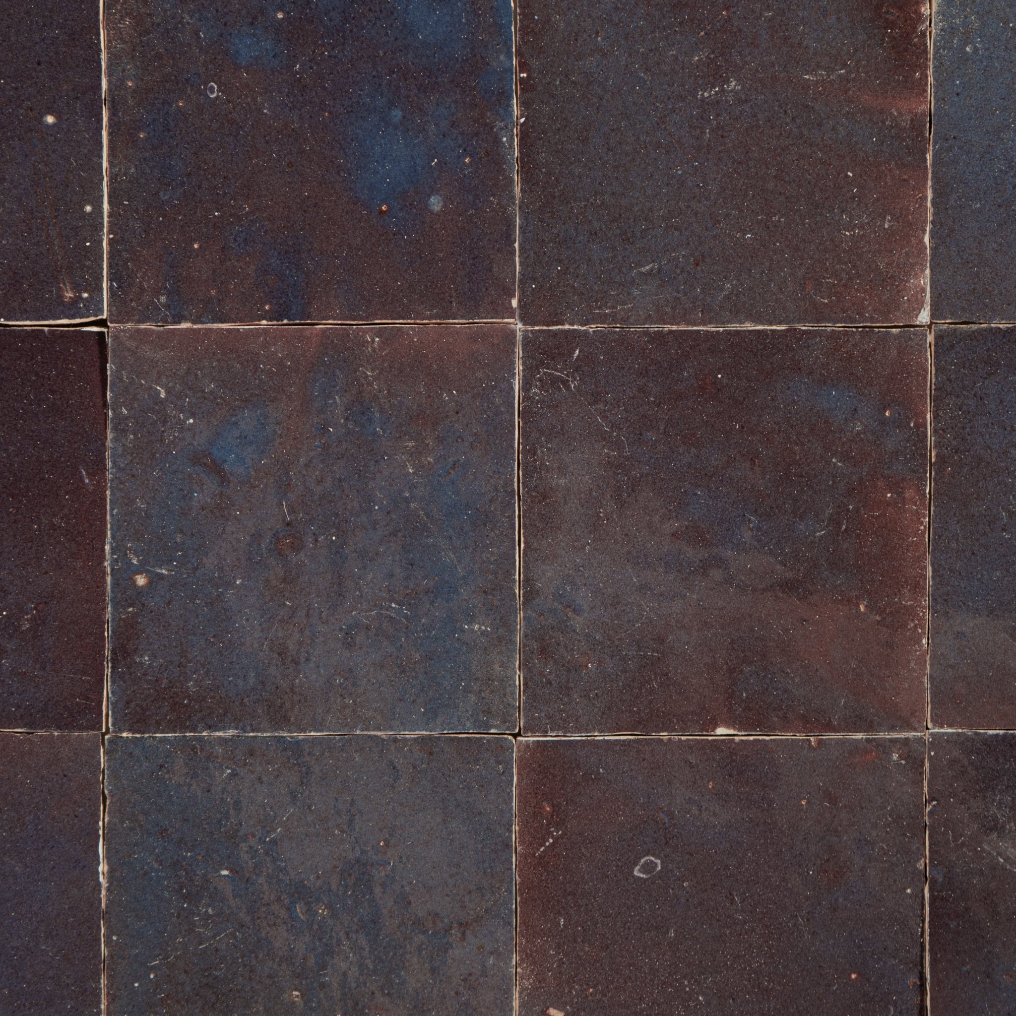 Handmade Moroccan Zellige 4x4 Eggplant Purple Terracotta Tile