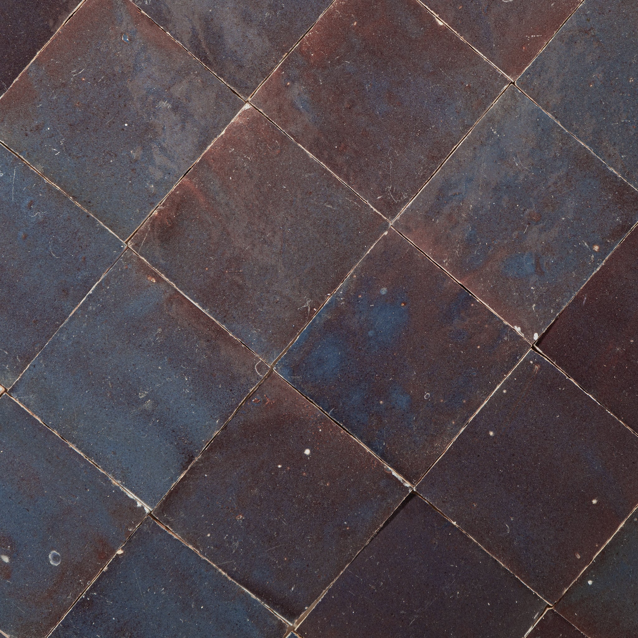 Handmade Moroccan Zellige 4x4 Eggplant Purple Terracotta Tile