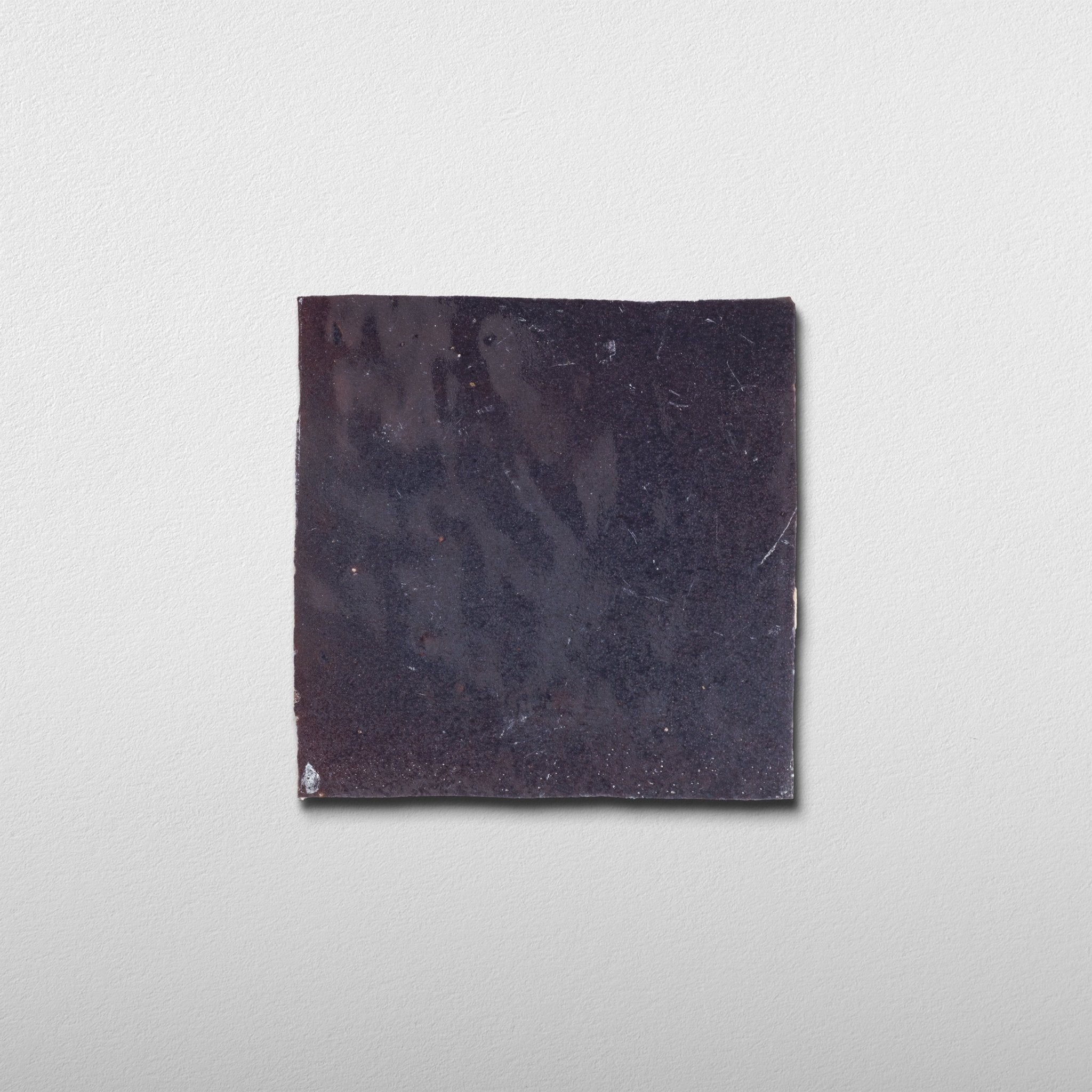 Handmade Moroccan Zellige 4x4 Eggplant Purple Terracotta Tile