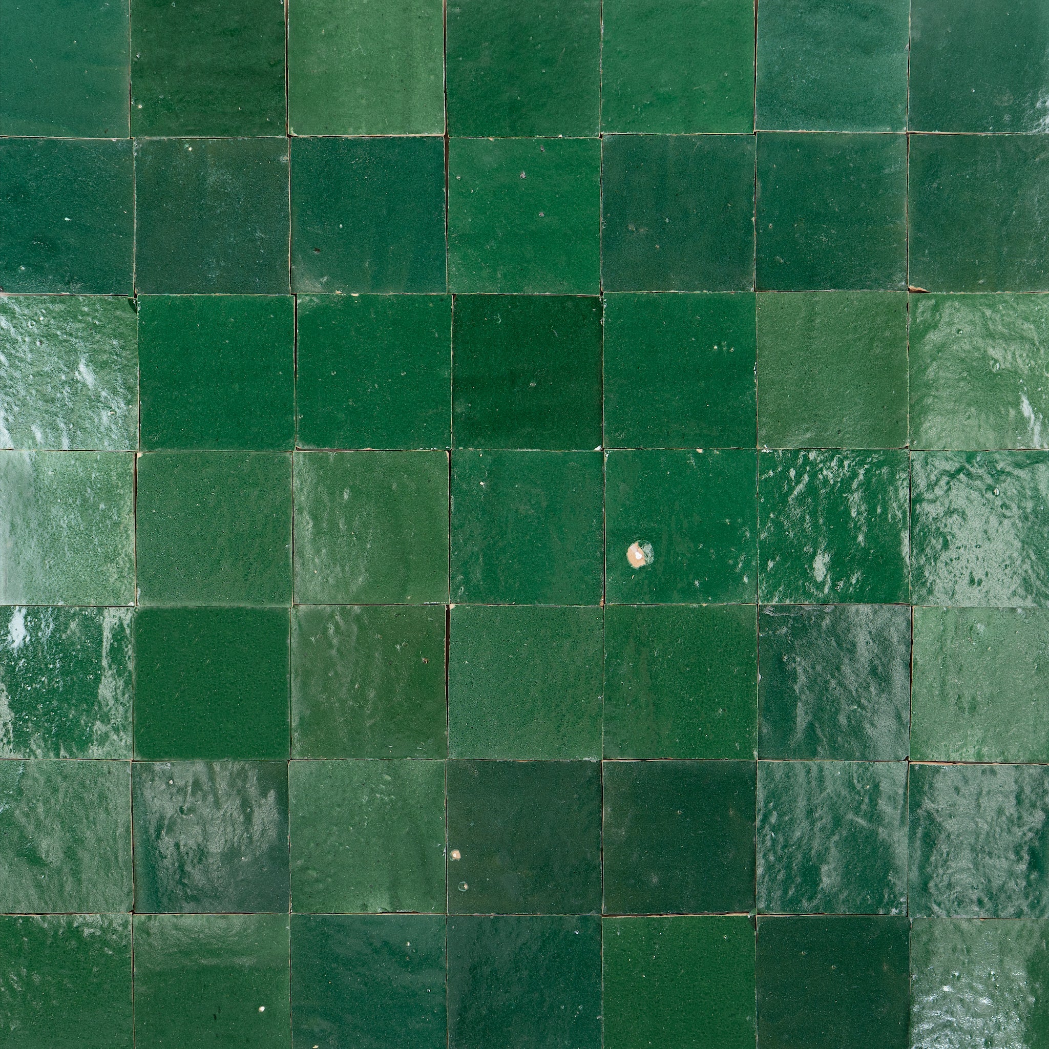 Handmade Moroccan Zellige 4x4 Emerald Green Terracotta Tile