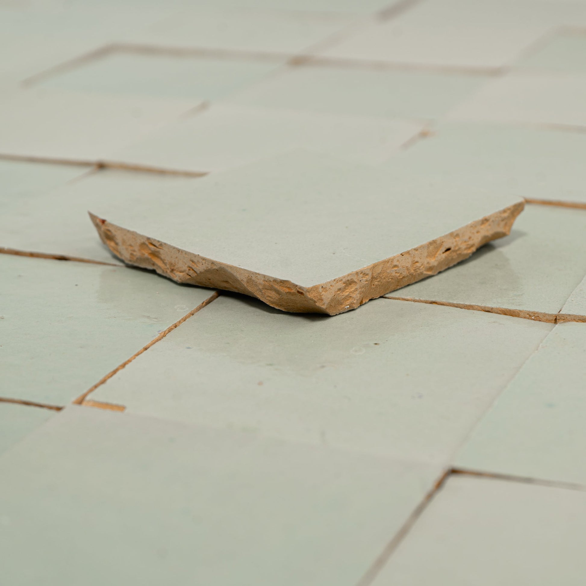 Handmade Moroccan Zellige 4x4 Fern Green Terracotta Tile - Cemento Collection