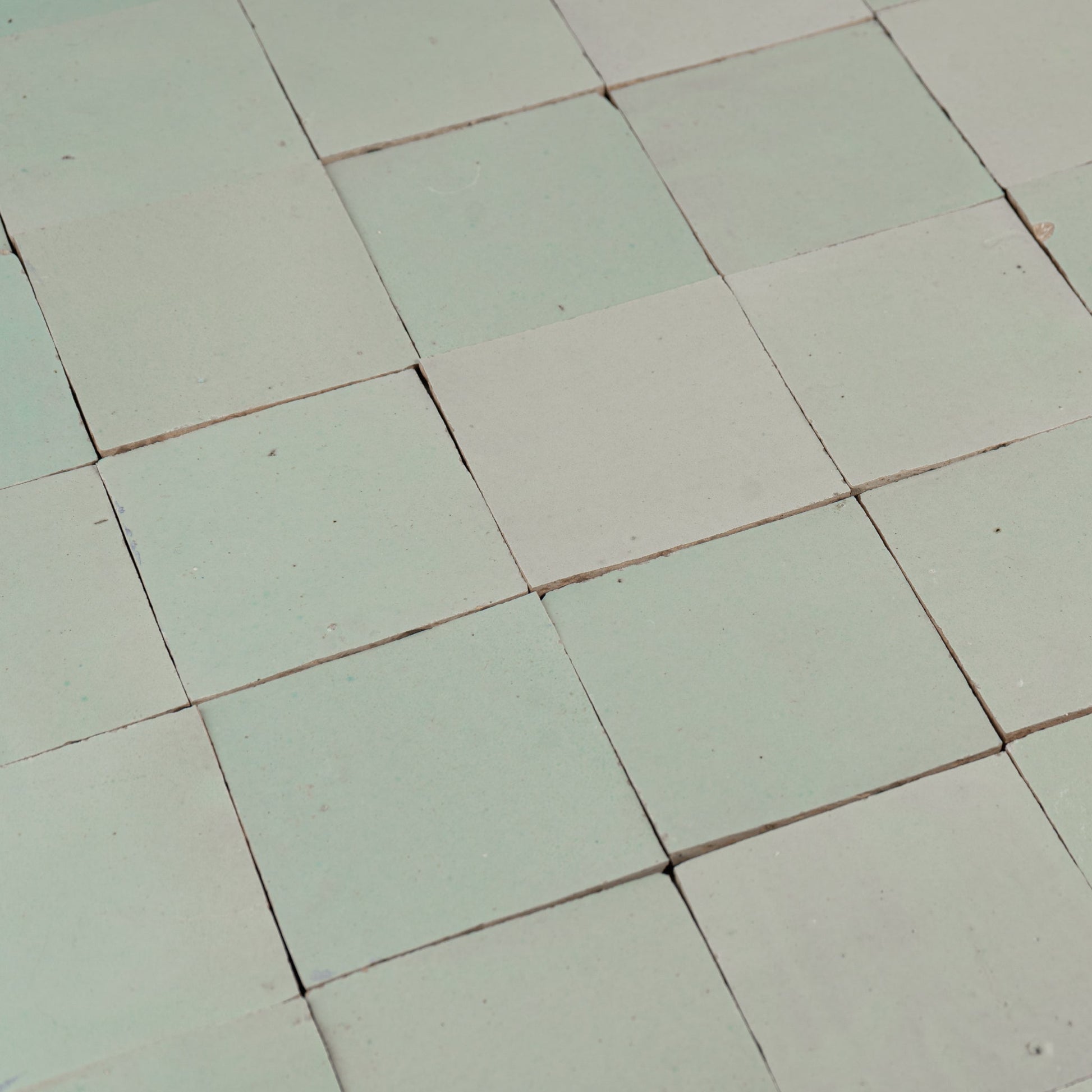 Handmade Moroccan Zellige 4x4 Fern Green Terracotta Tile - Cemento Collection
