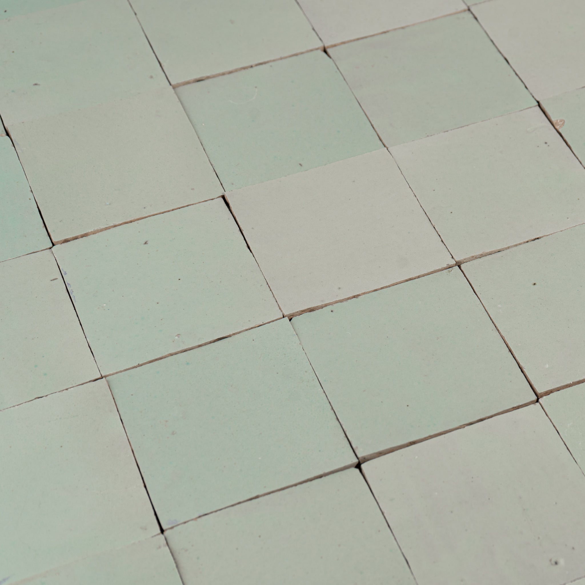 Handmade Moroccan Zellige 4x4 Fern Green Terracotta Tile - Cemento Collection