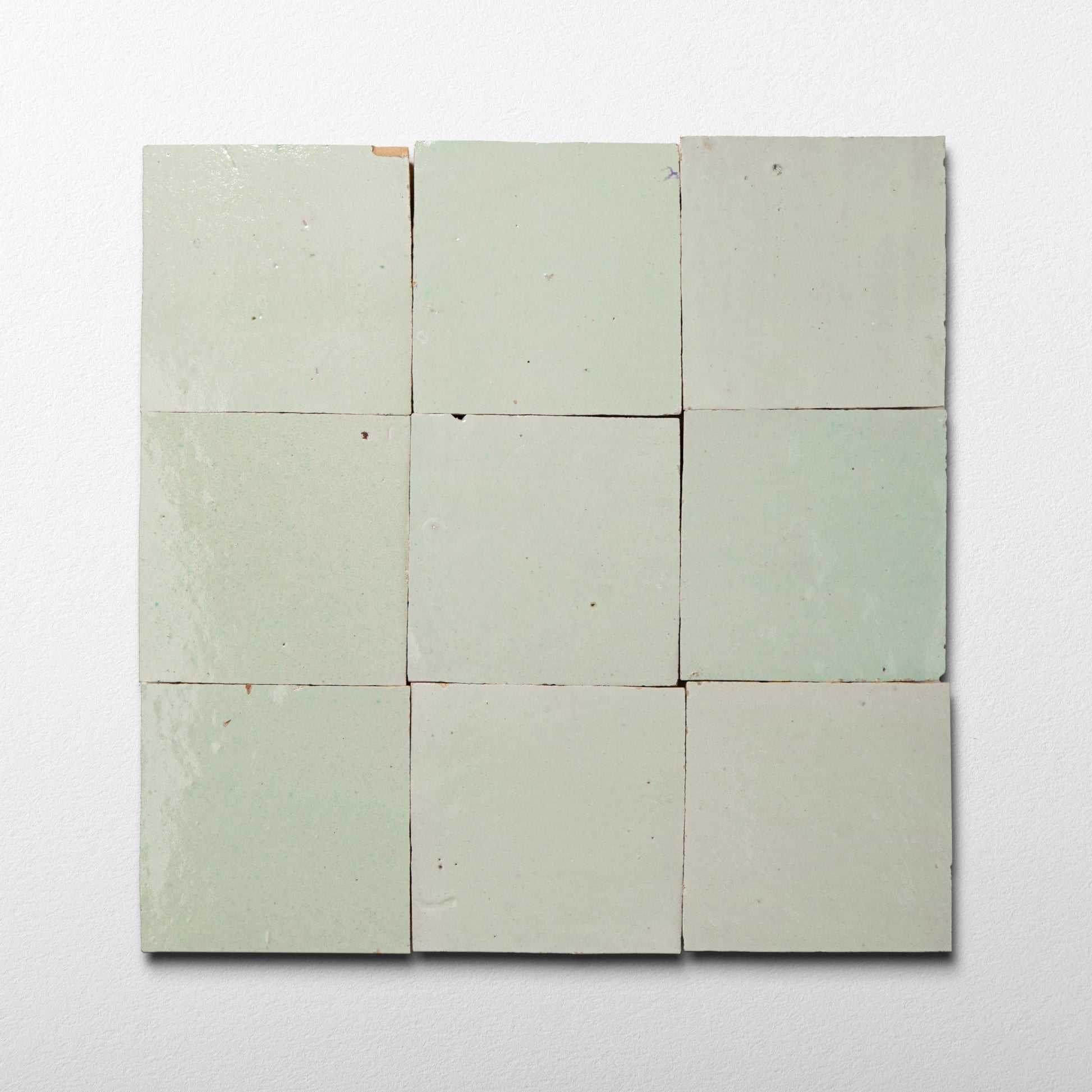 Handmade Moroccan Zellige 4x4 Fern Green Terracotta Tile - Cemento Collection