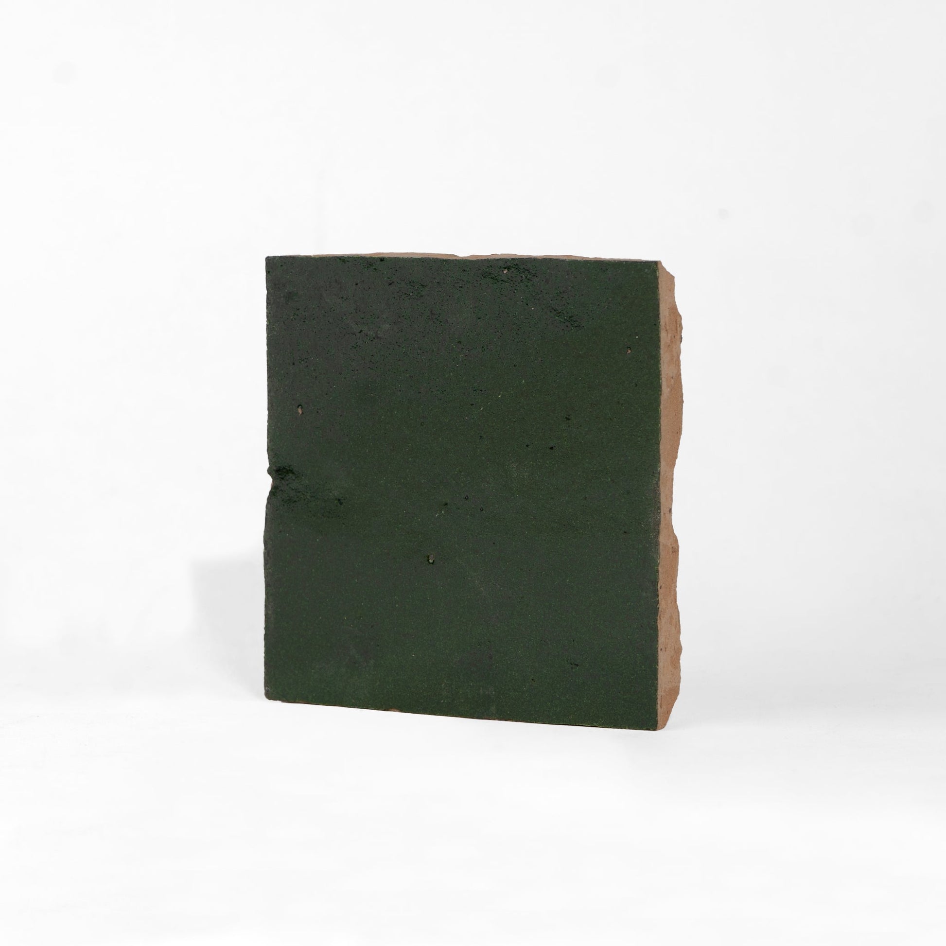 Handmade Moroccan Zellige 4x4 Forest Green Terracotta Tile - Cemento Collection