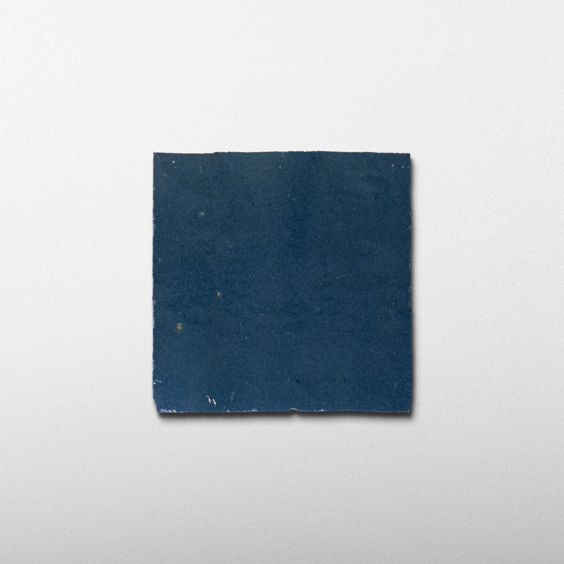 Handmade Moroccan Zellige 4x4 Indigo Blue Terracotta Tile - Cemento Collection