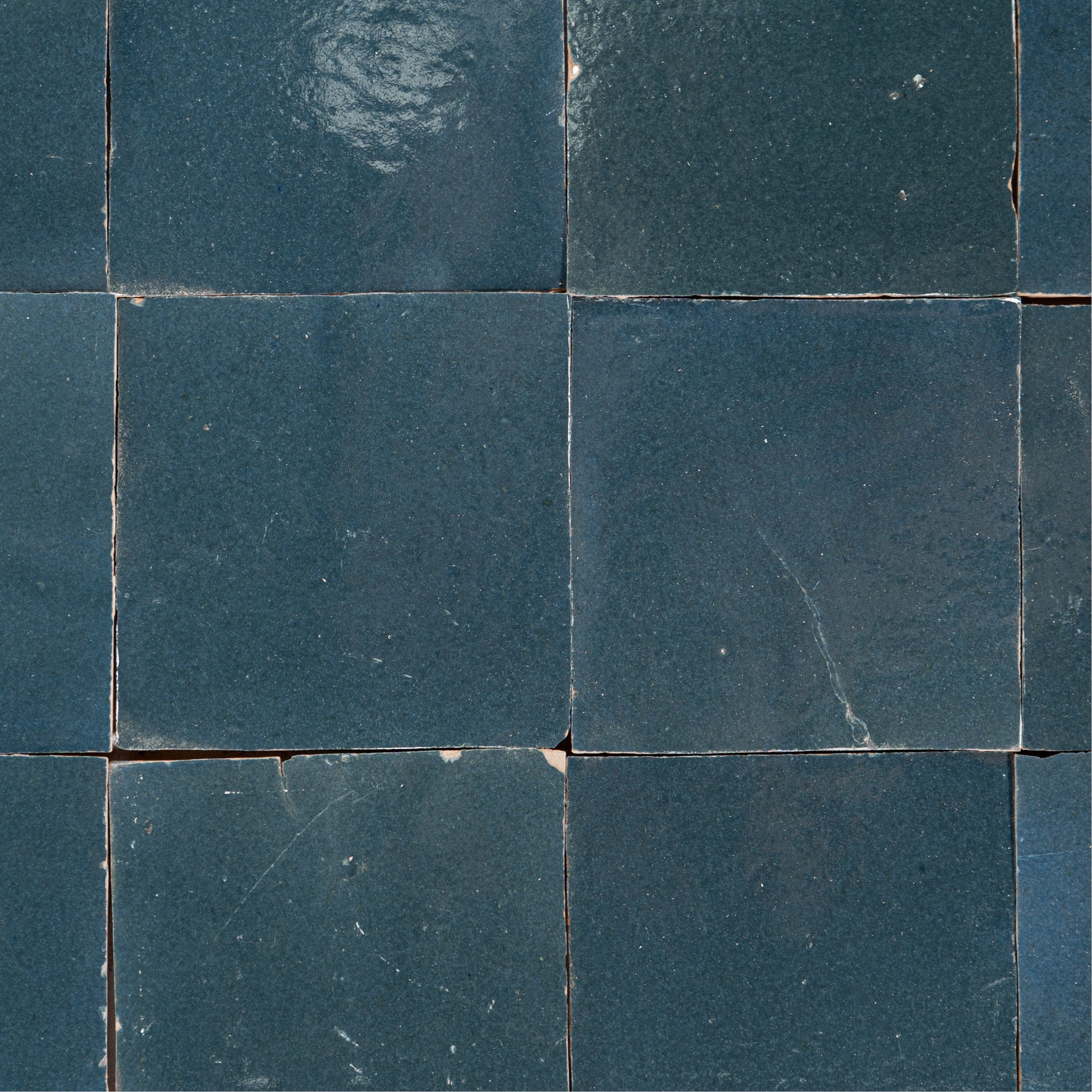 Handmade Moroccan Zellige 4x4 Indigo Blue Terracotta Tile