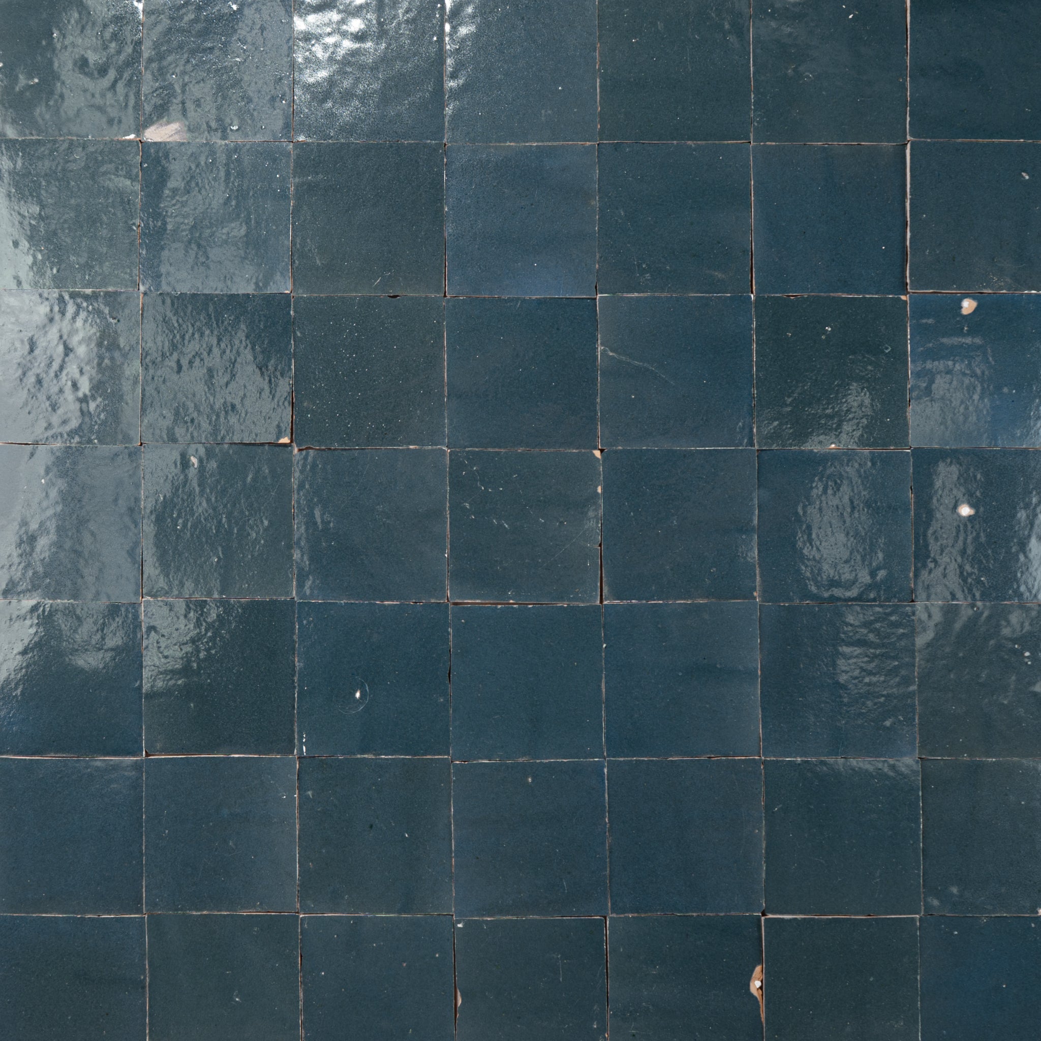 Handmade Moroccan Zellige 4x4 Indigo Blue Terracotta Tile