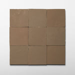 Handmade Moroccan Zellige 4x4 Latte Terracotta Tile - Cemento Collection