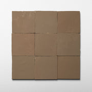 Handmade Moroccan Zellige 4x4 Latte Terracotta Tile - Cemento Collection