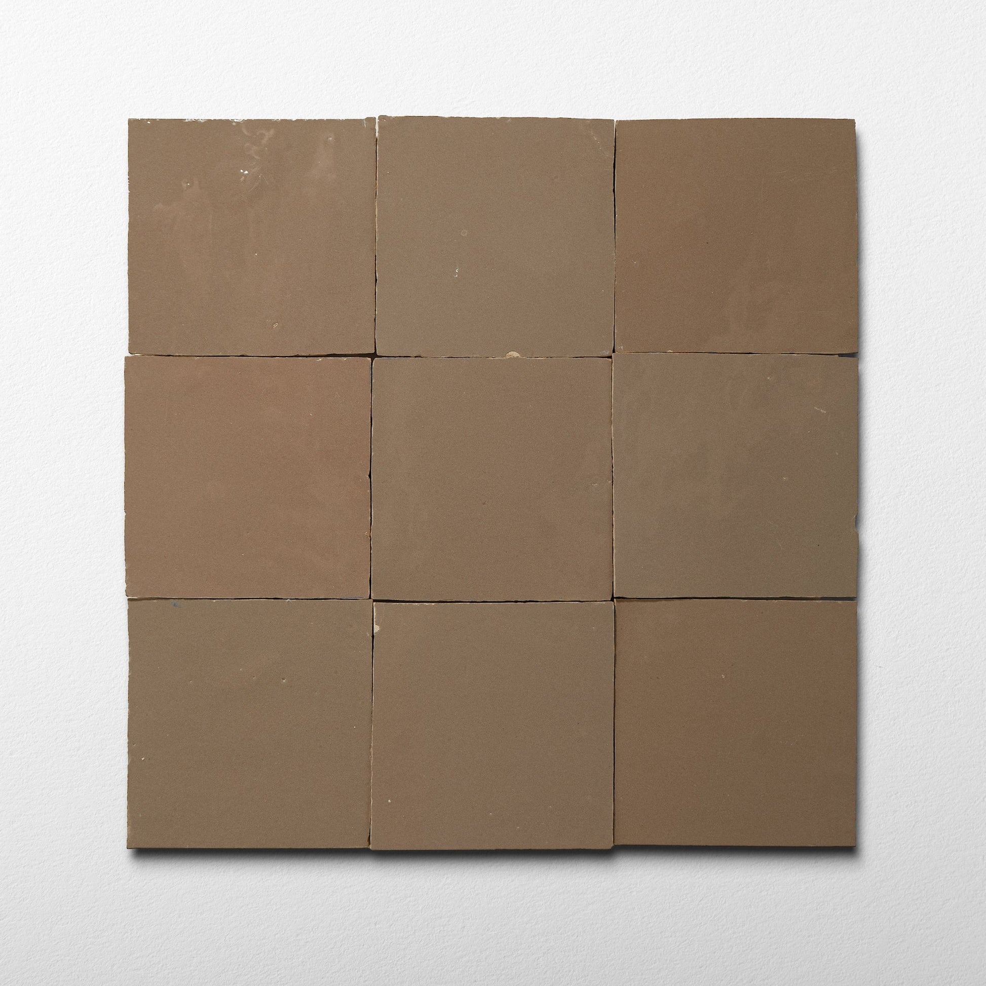Handmade Moroccan Zellige 4x4 Latte Terracotta Tile - Cemento Collection