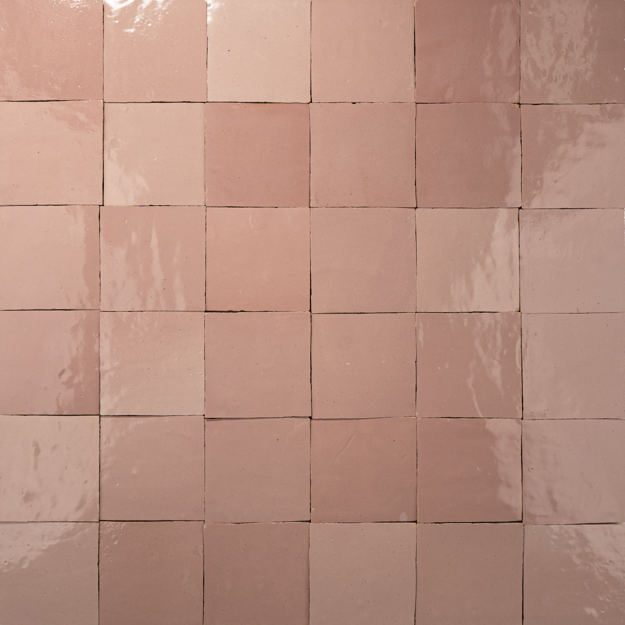 Handmade Moroccan Zellige 4x4 Lipstick Pink Terracotta Tile