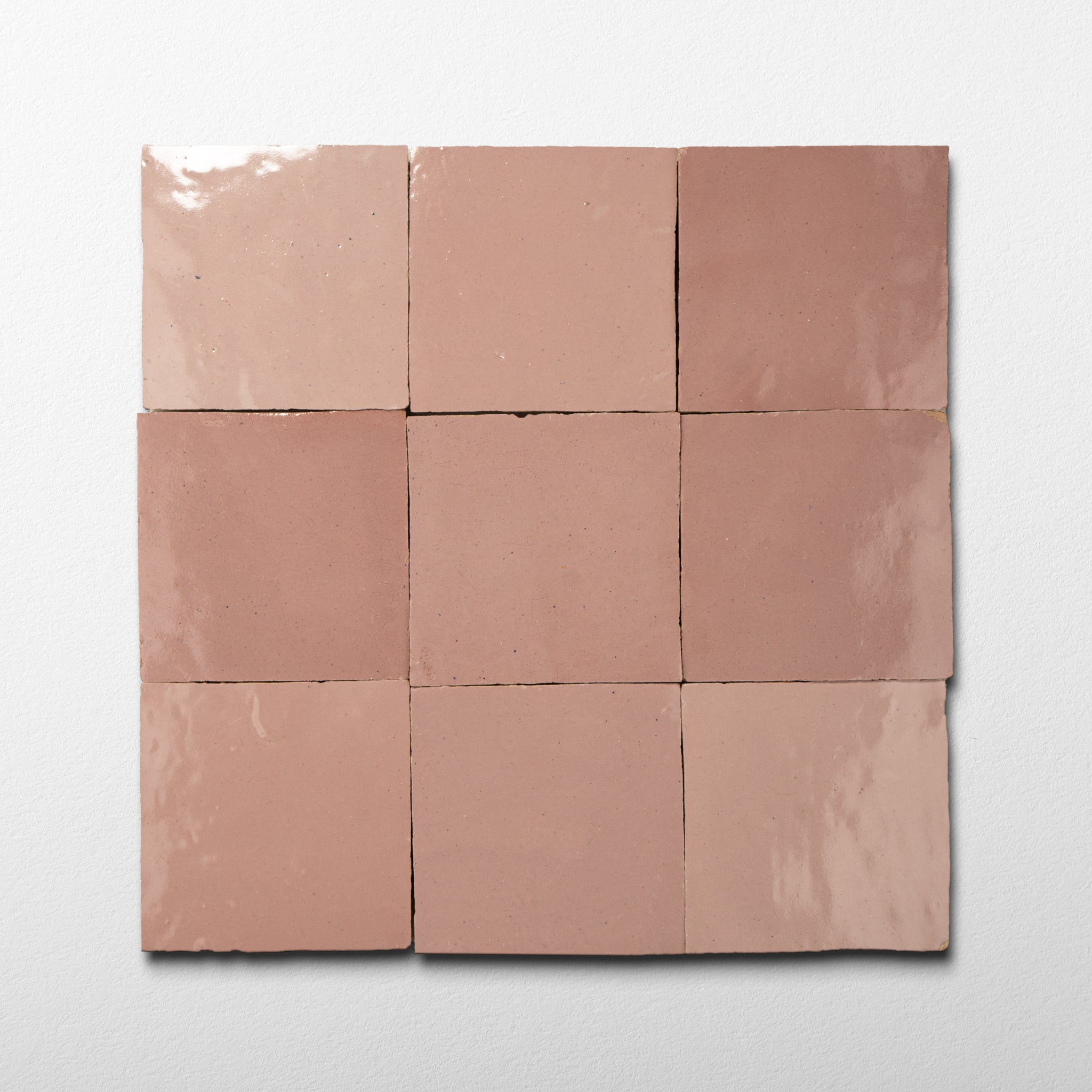 Handmade Moroccan Zellige 4x4 Lipstick Pink Terracotta Tile