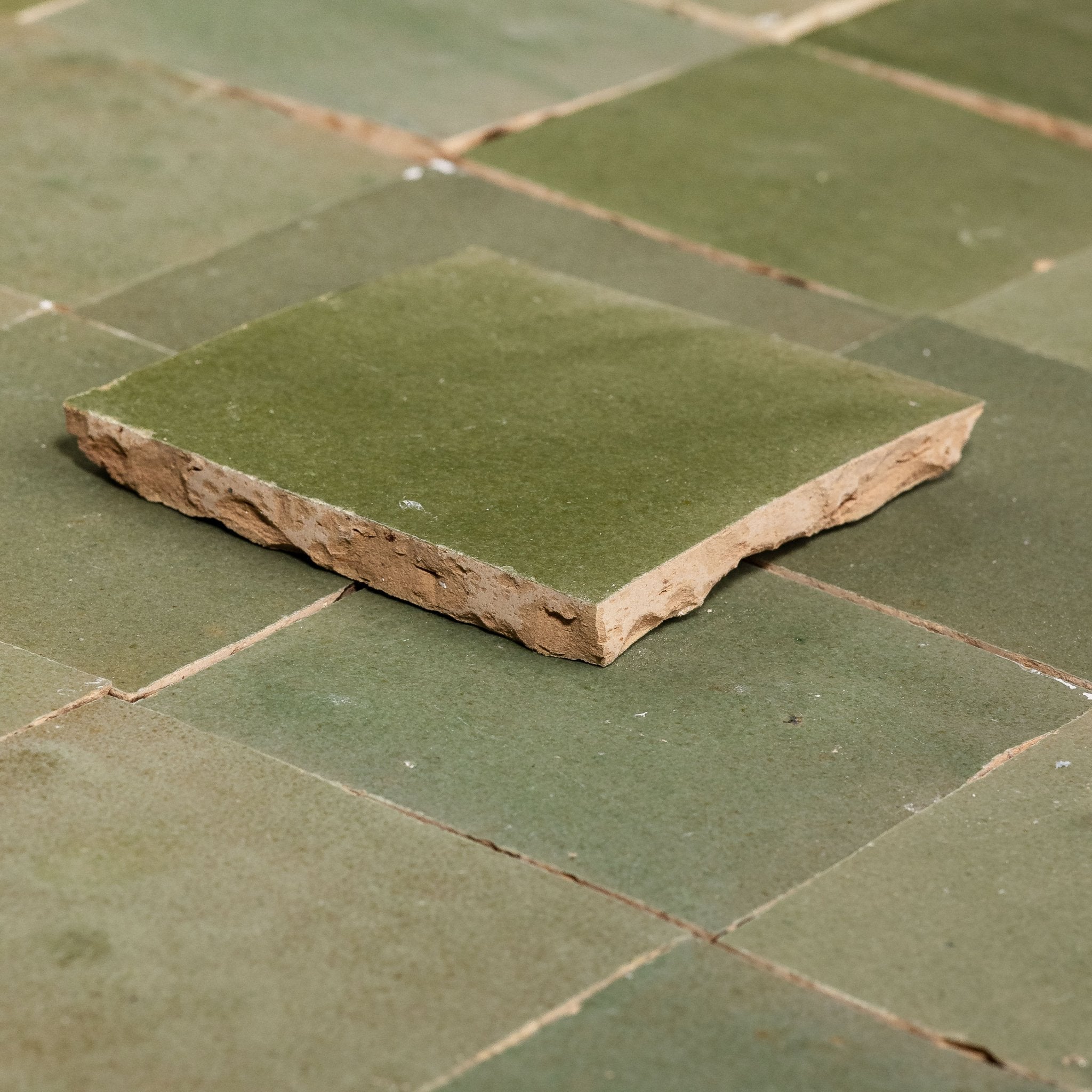 Green Zellige Tile 4x4 - Cemento Collection