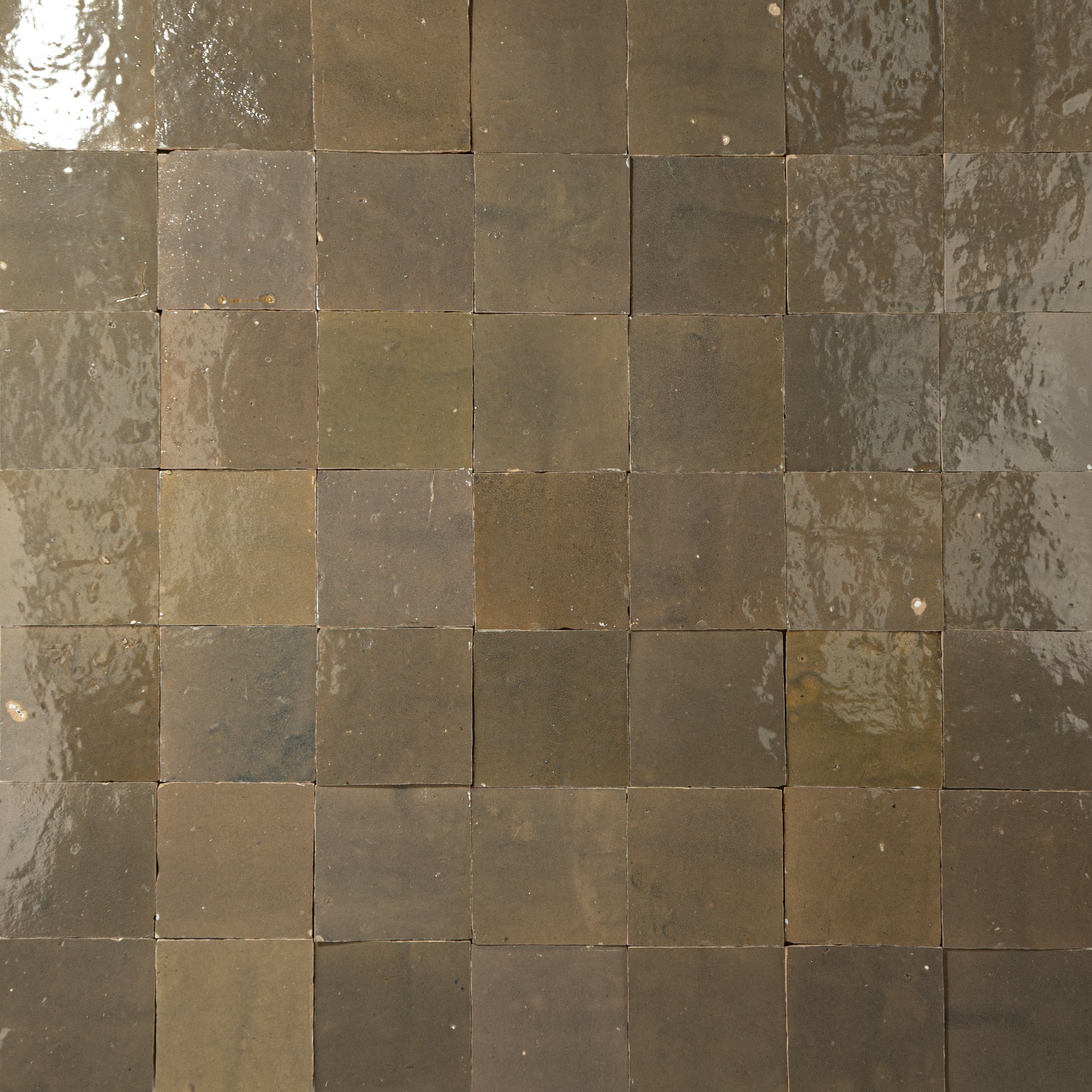 Handmade Moroccan Zellige 4x4 Muddy River Terracotta Tile