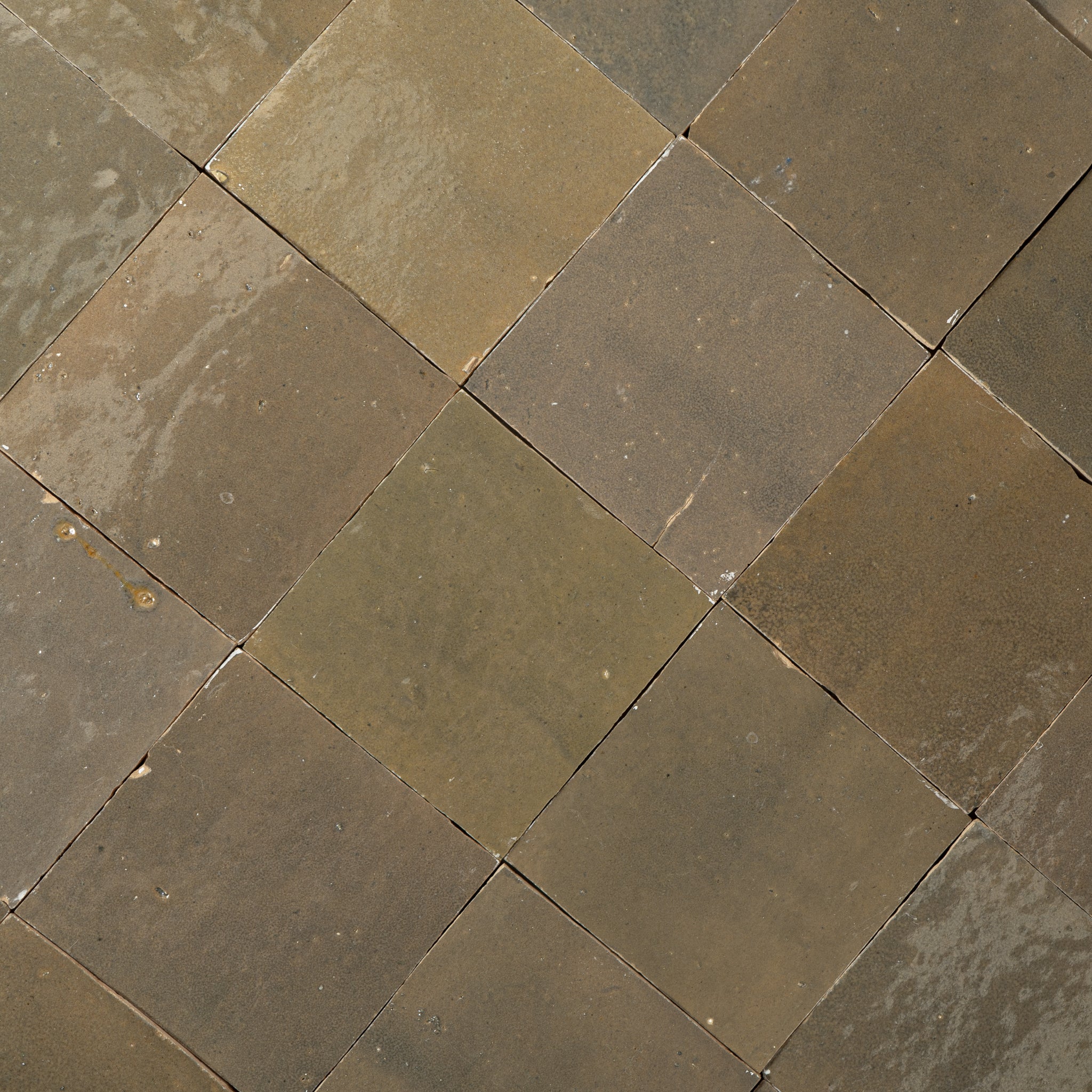 Handmade Moroccan Zellige 4x4 Muddy River Terracotta Tile - Cemento Collection