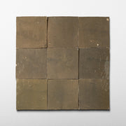 Handmade Moroccan Zellige 4x4 Muddy River Terracotta Tile - Cemento Collection