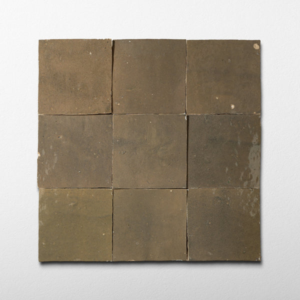 Handmade Moroccan Zellige 4x4 Muddy River Terracotta Tile