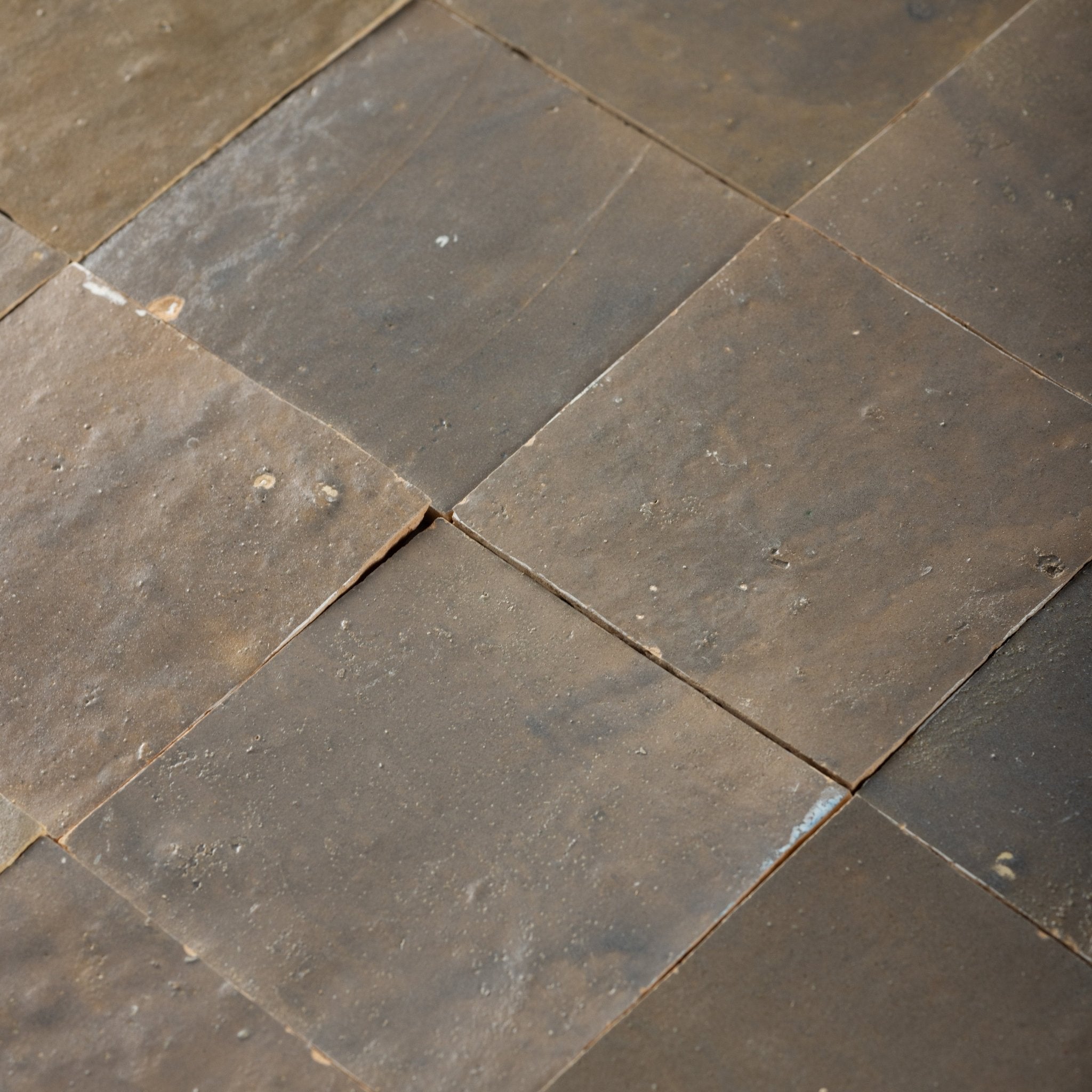 Handmade Moroccan Zellige 4x4 Muddy River Terracotta Tile