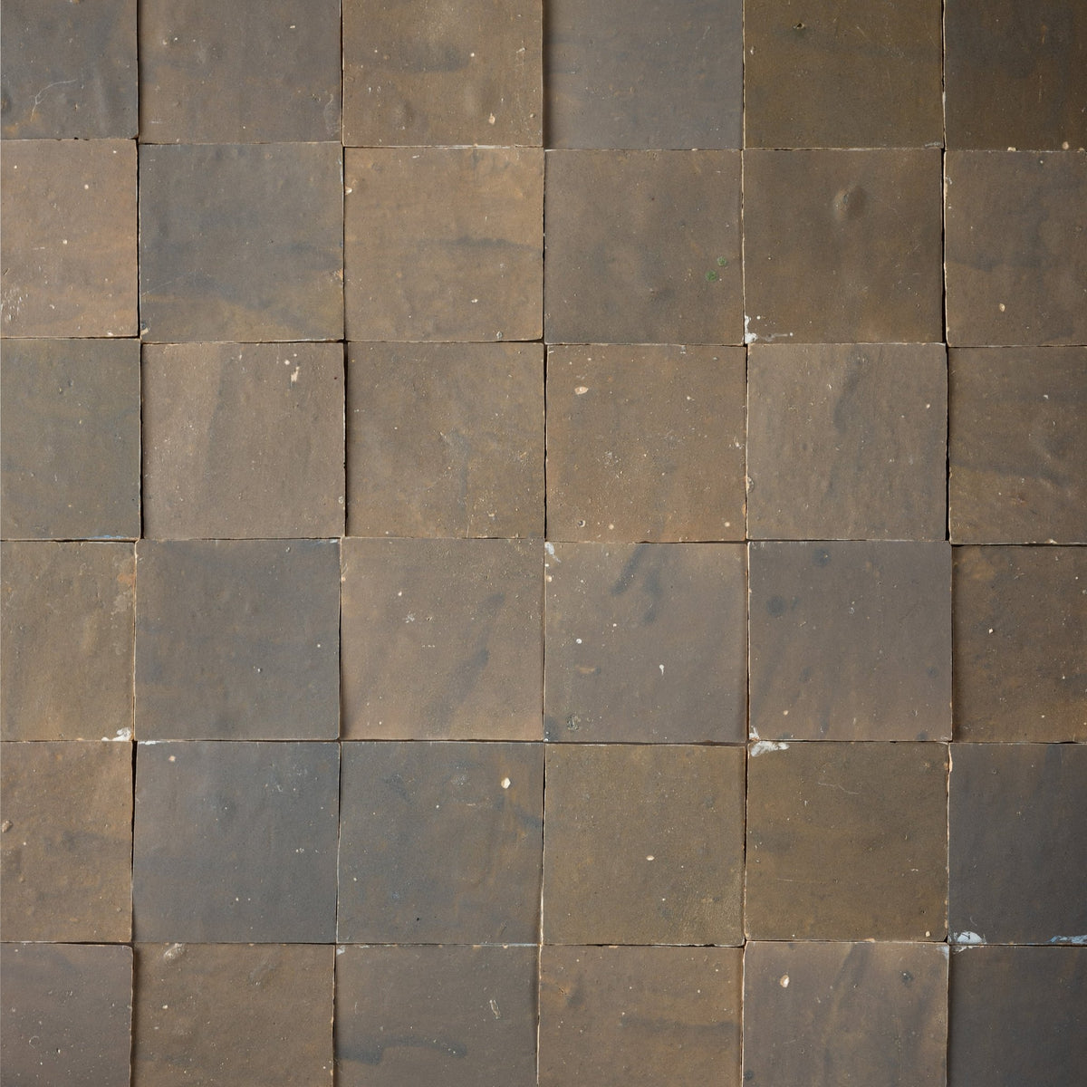 Handmade Moroccan Zellige 4x4 Muddy River Terracotta Tile (Batch 2) - Cemento Collection