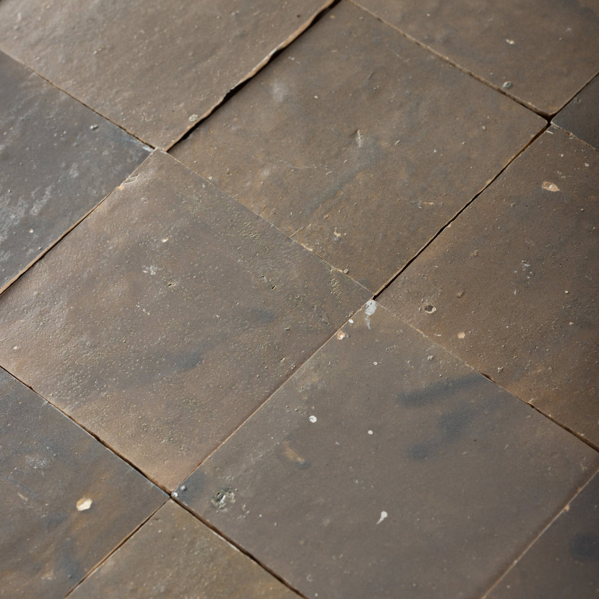 Handmade Moroccan Zellige 4x4 Muddy River Terracotta Tile (Batch 2) - Cemento Collection