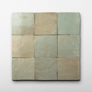 Handmade Moroccan Zellige 4x4 Pale Cucumber Terracotta Tile - Cemento Collection